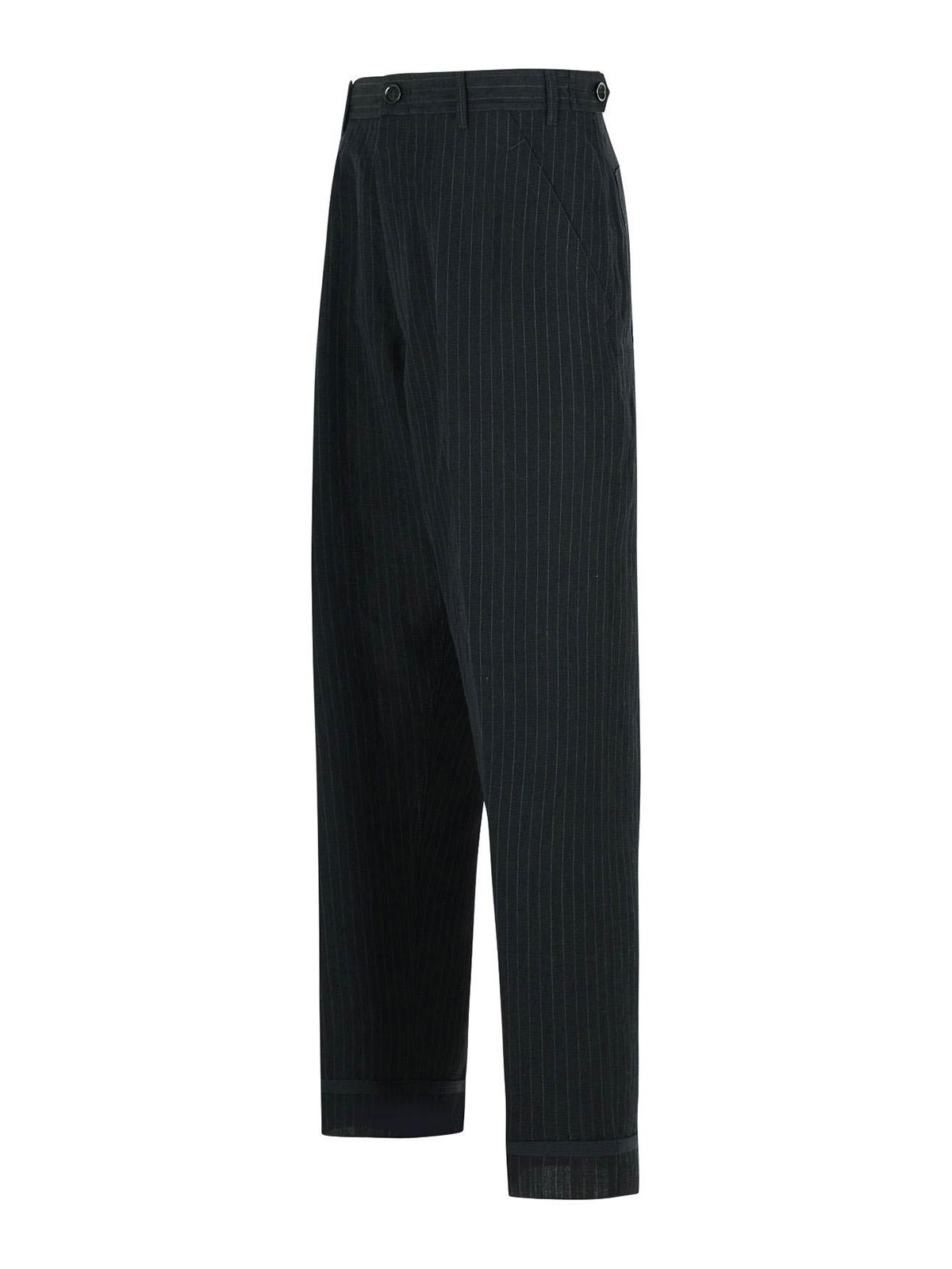 Black Linen Blend Trousers S50KA0678M35447900F (Maison Margiela / パンツ ) | Maison Margiela (メゾン マルジェラ)(2)