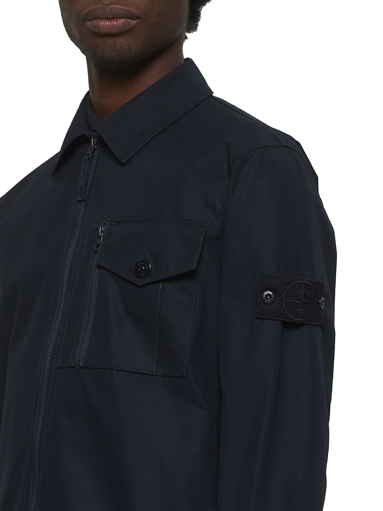 Stone Island Shirts Blue K1S151200007S00F1V0020 (STONE ISLAND / カジュアルジャケット・ベスト ) | STONE ISLAND (ストーンアイランド)(3)
