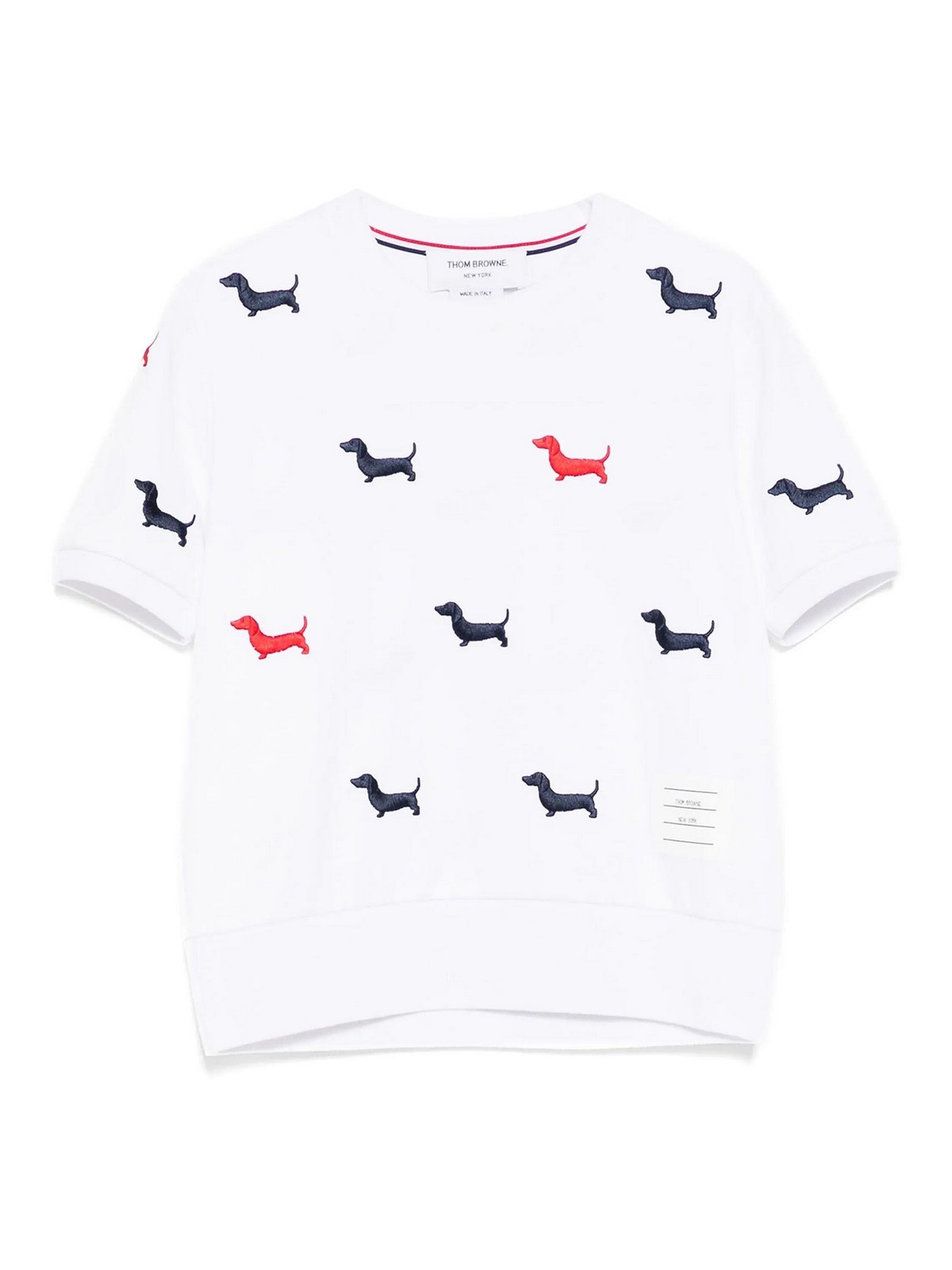 Embroidered-Hector Dog Logo T-Shirt FJS206EJ0055100 (Thom Browne / Tシャツ・カットソー ) | Thom Browne (トム・ブラウン)
