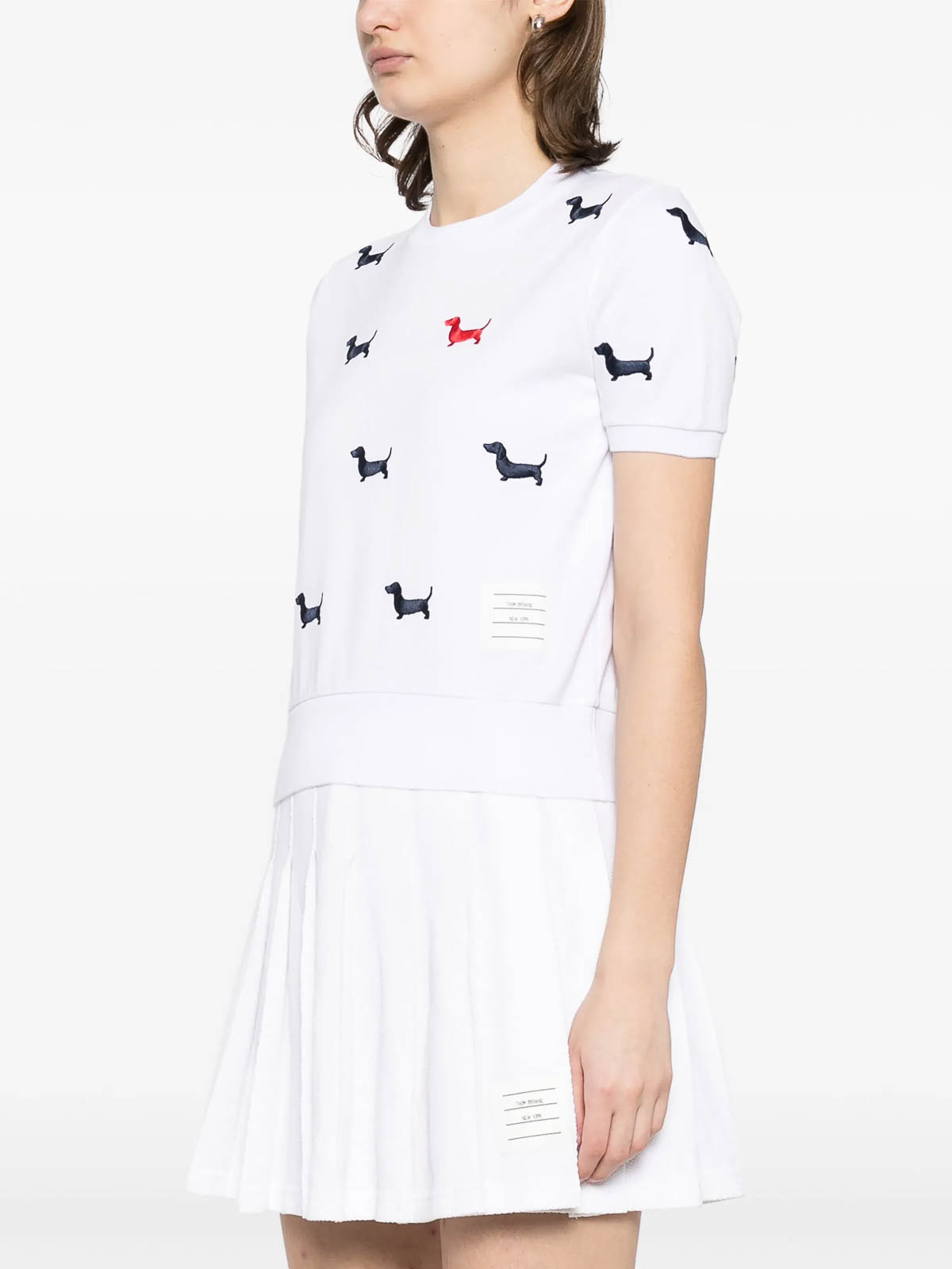 Embroidered-Hector Dog Logo T-Shirt FJS206EJ0055100 (Thom Browne / Tシャツ・カットソー ) | Thom Browne (トム・ブラウン)(2)