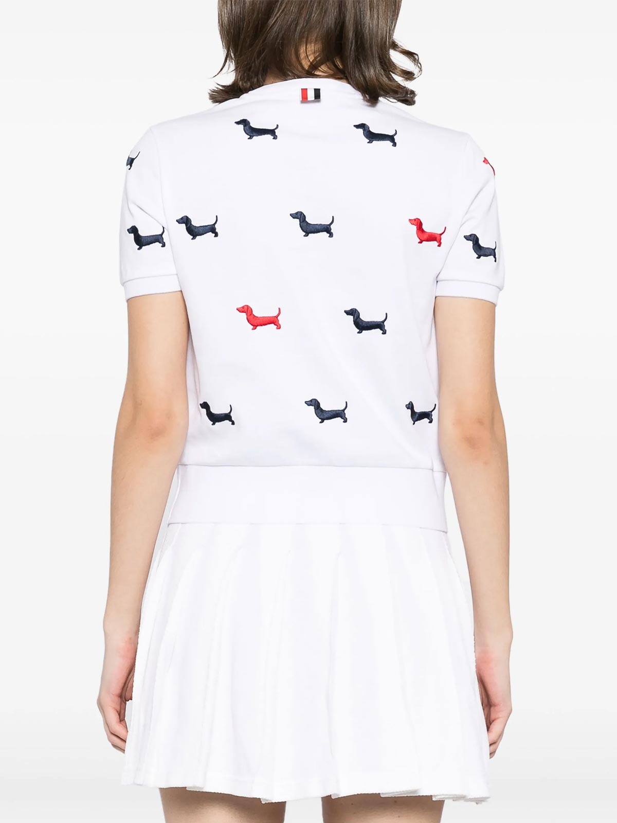 Embroidered-Hector Dog Logo T-Shirt FJS206EJ0055100 (Thom Browne / Tシャツ・カットソー ) | Thom Browne (トム・ブラウン)(3)