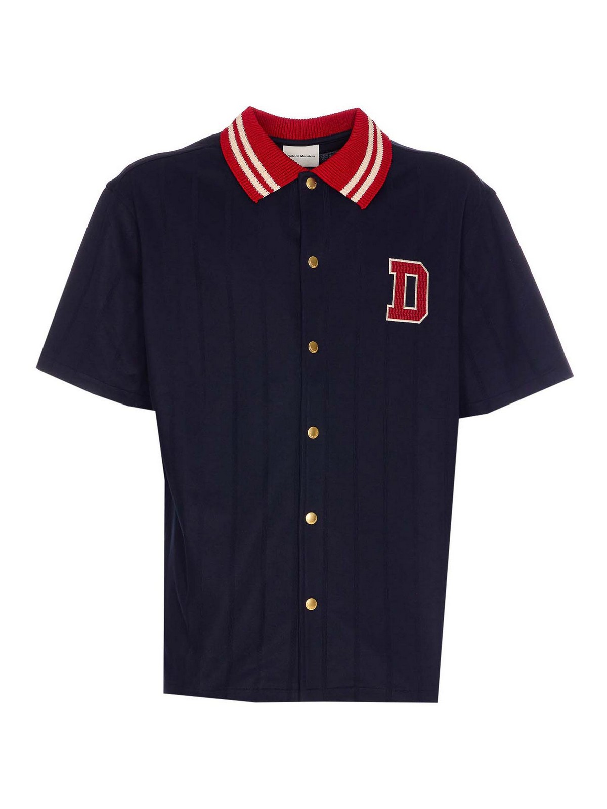 Navy La Chemise Drole Sport Shirt SH221PL160NY (Drôle De Monsieur / シャツ・ブラウス ) | Drôle De Monsieur (ドロールドムッシュ)