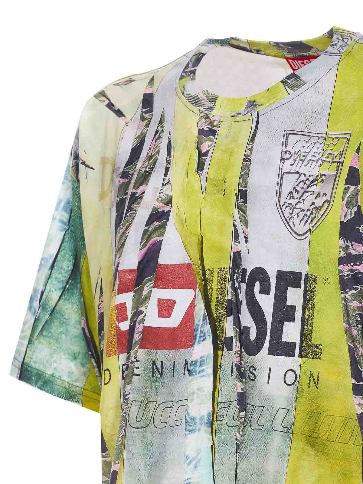 Trompe Loeil Cracked Print T-Shirt A196480HGBY21IA (Diesel / Tシャツ・カットソー ) | Diesel (ディーゼル)(2)