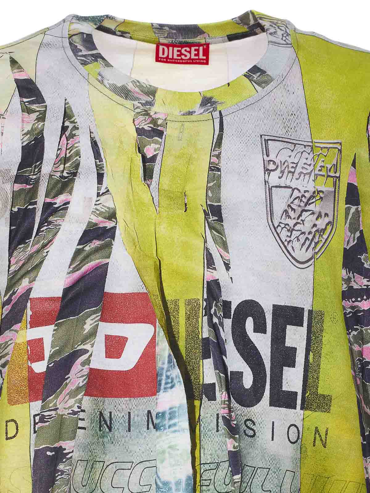 Trompe Loeil Cracked Print T-Shirt A196480HGBY21IA (Diesel / Tシャツ・カットソー ) | Diesel (ディーゼル)(3)