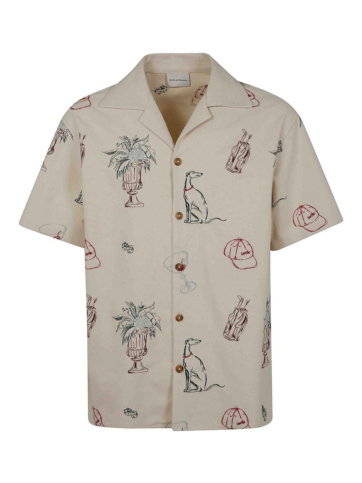Chemise Brode Country Club GSH214CO198ECRU (Drôle De Monsieur / シャツ・ブラウス ) | Drôle De Monsieur (ドロールドムッシュ)