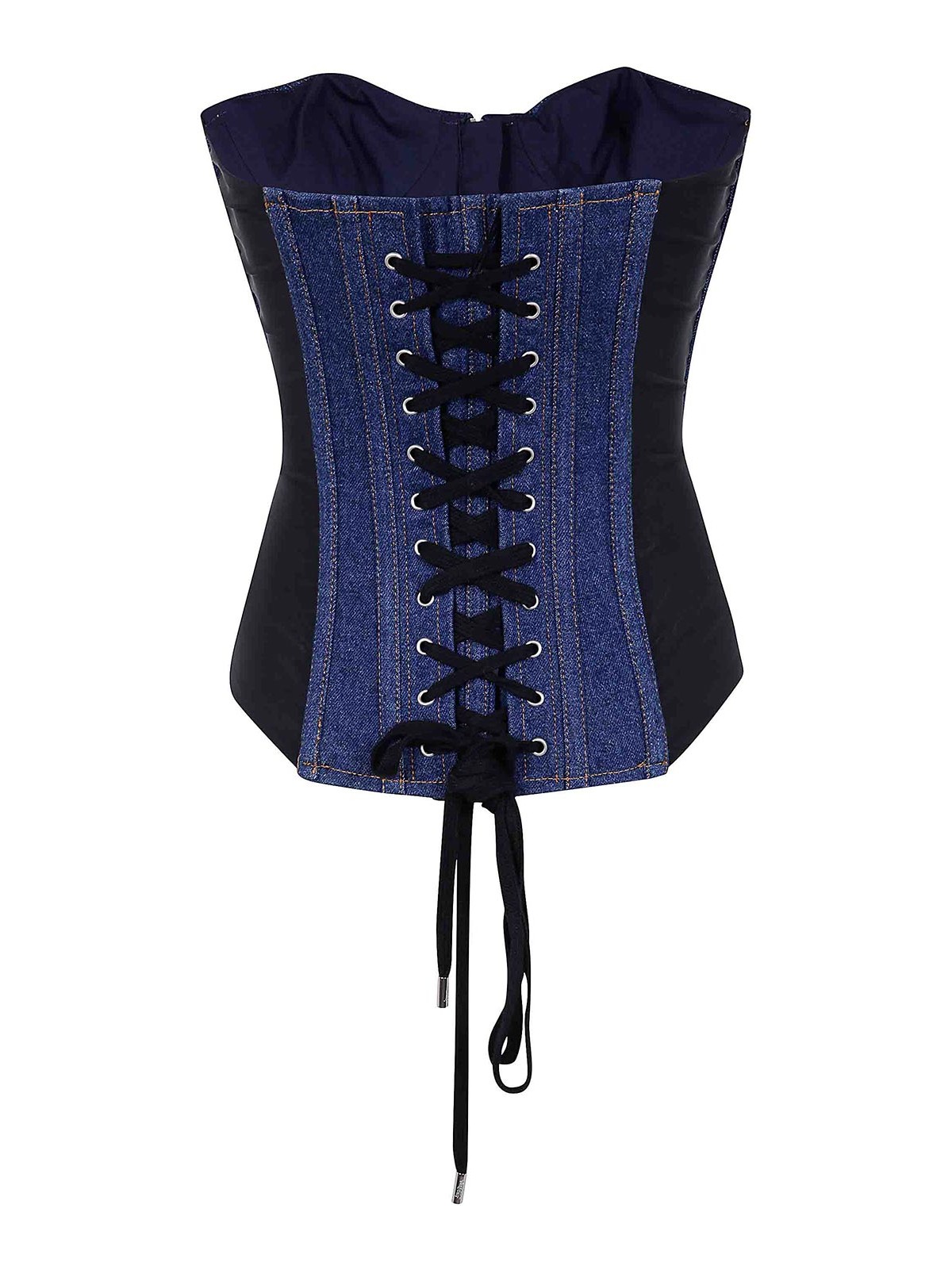 Denim Corset With Mesh Detail 2533FST022D01555005500 (Jean Paul GAULTIER / タンクトップ・キャミソール ) | Jean Paul GAULTIER (ジャンポール ゴルチエ)(1)