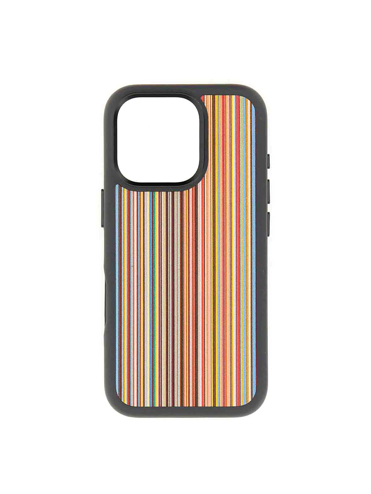 Signature Stripe Cover for iPhone 16 Pro M1A8072APHONE92 (Paul Smith / テックアイテム ) | Paul Smith (ポール・スミス)