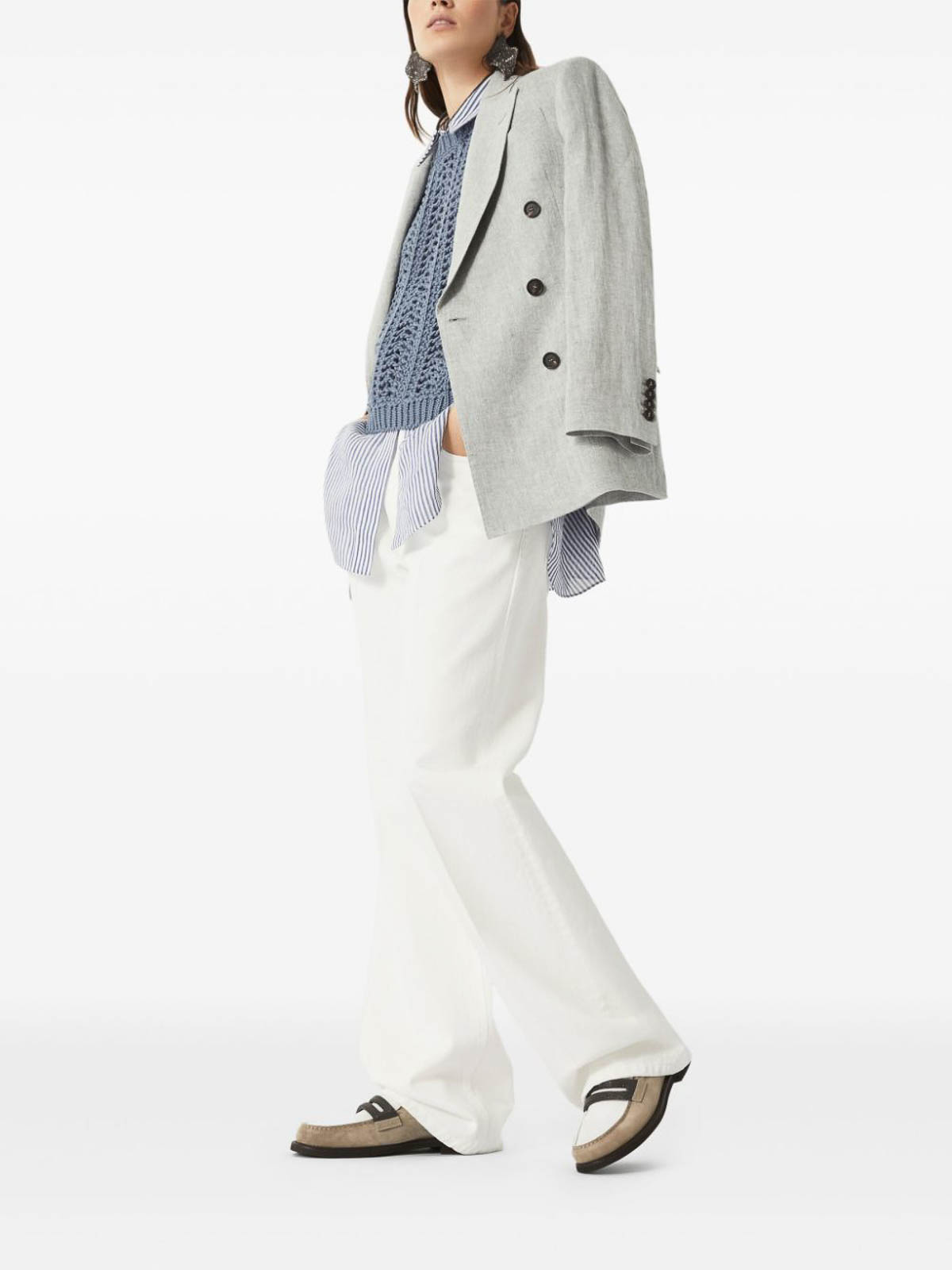 Suede moccasins MZSFG2870C5859ICE (Brunello Cucinelli / ローファー ) | Brunello Cucinelli (ブルネロ・クチネリ)(4)