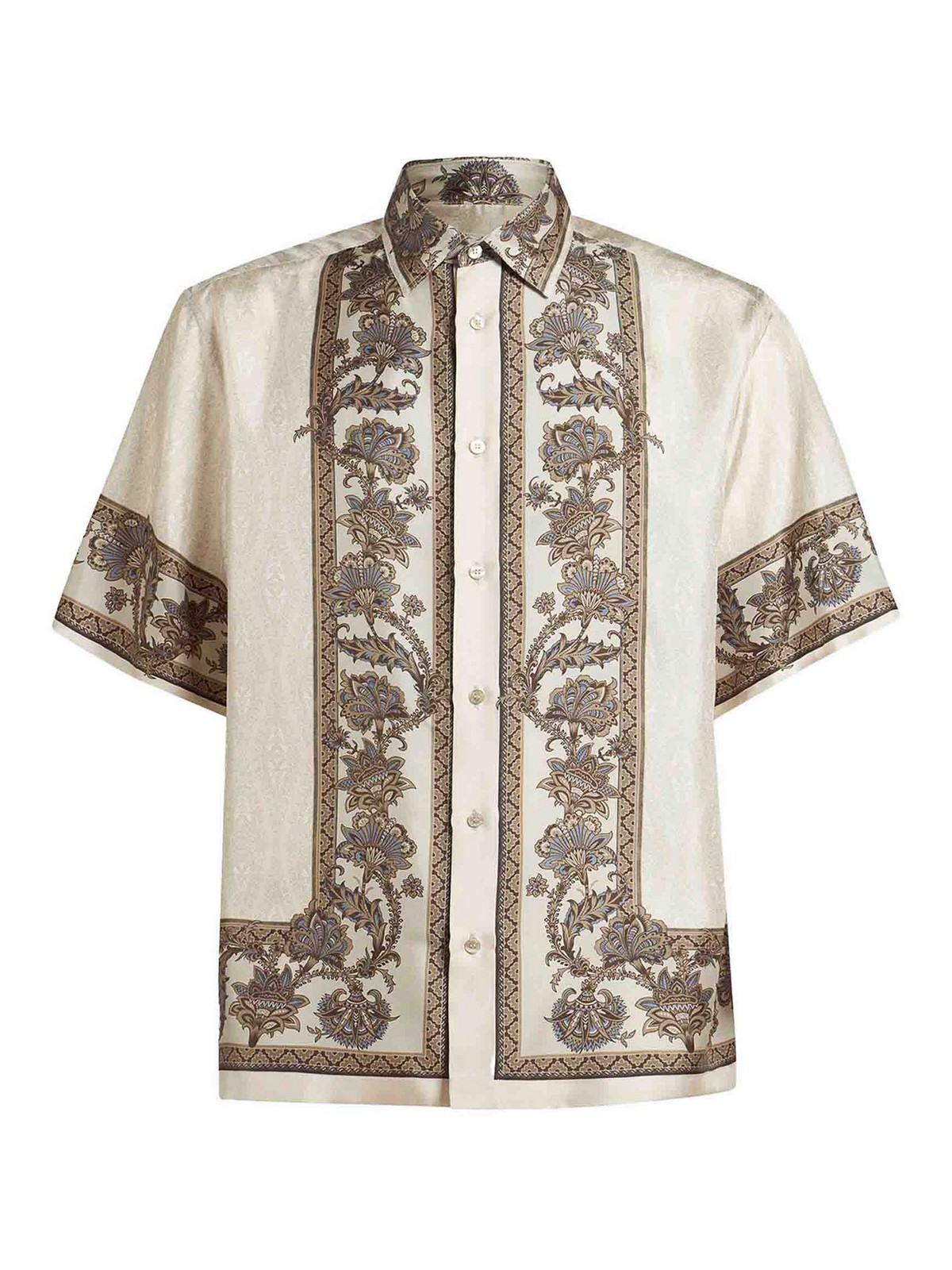 Ivory White Silk Bowling Shirt MRIC0011AK585X0820 (ETRO / シャツ・ブラウス ) | ETRO (エトロ)