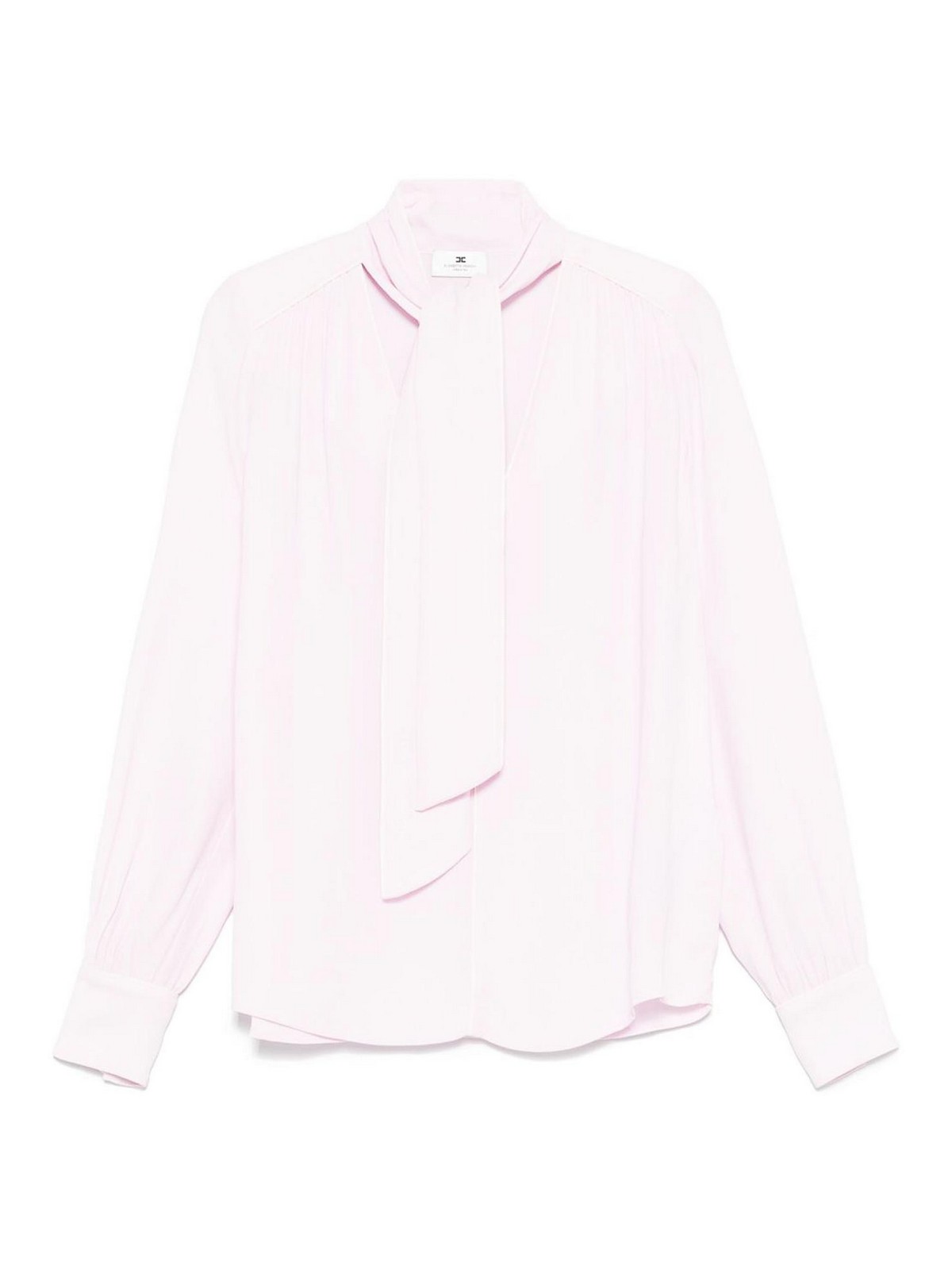 Blouse with knotted neck and border CA10451E2DJ8 (Elisabetta Franchi / カジュアルジャケット ) | Elisabetta Franchi (エリザベッタ フランキ)