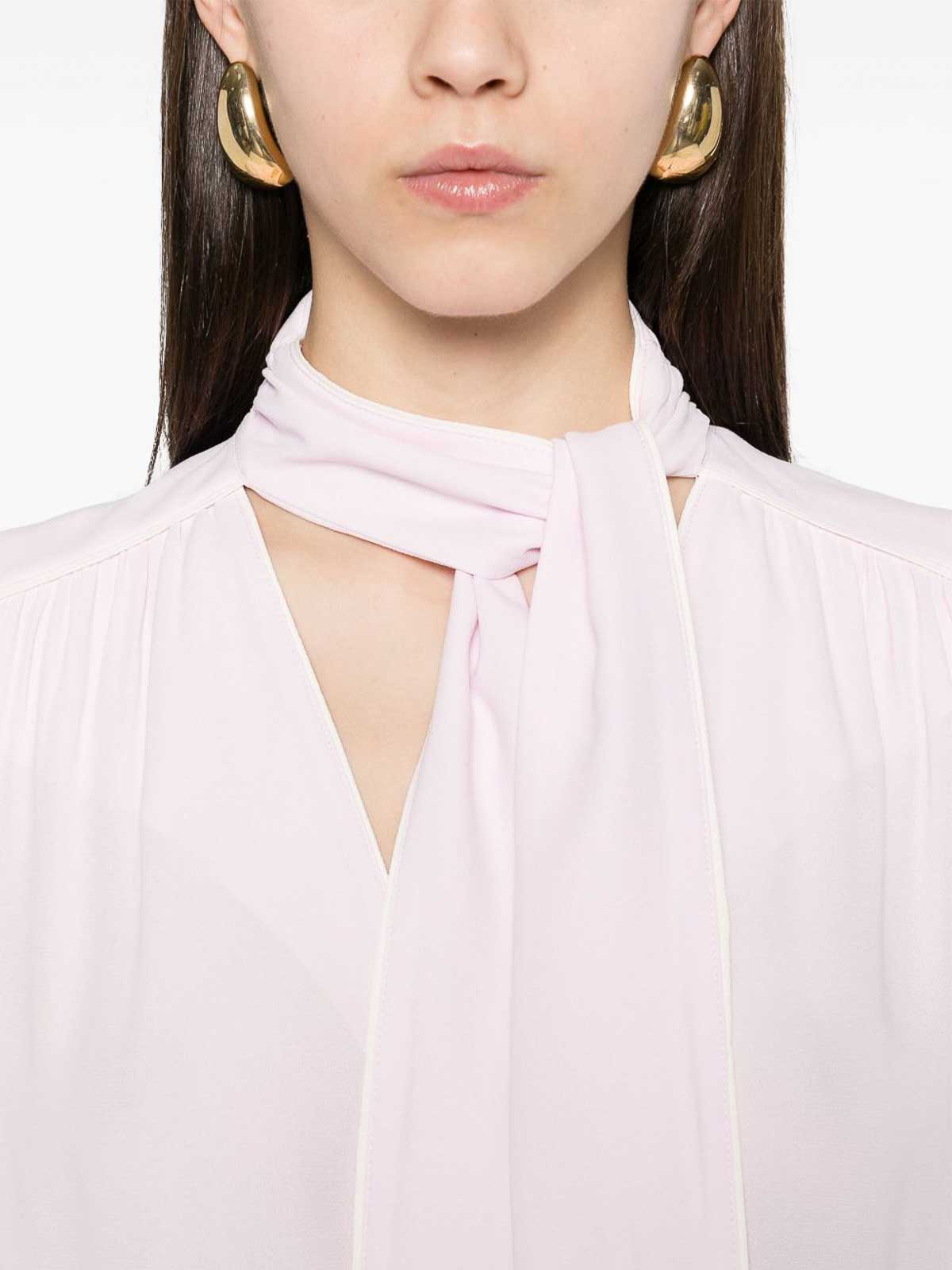 Blouse with knotted neck and border CA10451E2DJ8 (Elisabetta Franchi / カジュアルジャケット ) | Elisabetta Franchi (エリザベッタ フランキ)(2)