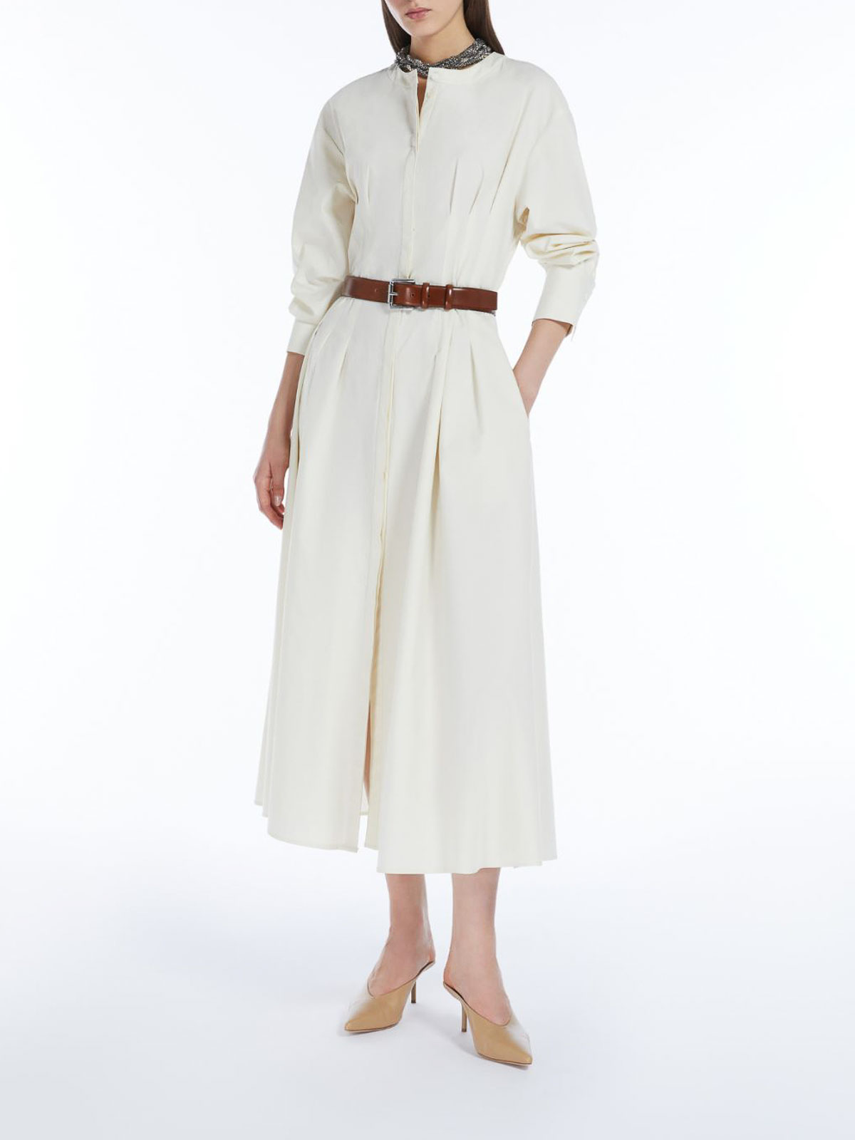 Orvieto Cotton Shirt Dress ORVIETO2426226021650002 (Max Mara Studio / ワンピース・ドレス・オールインワン ) | Max Mara Studio (マックスマーラ ステュディオ)(1)