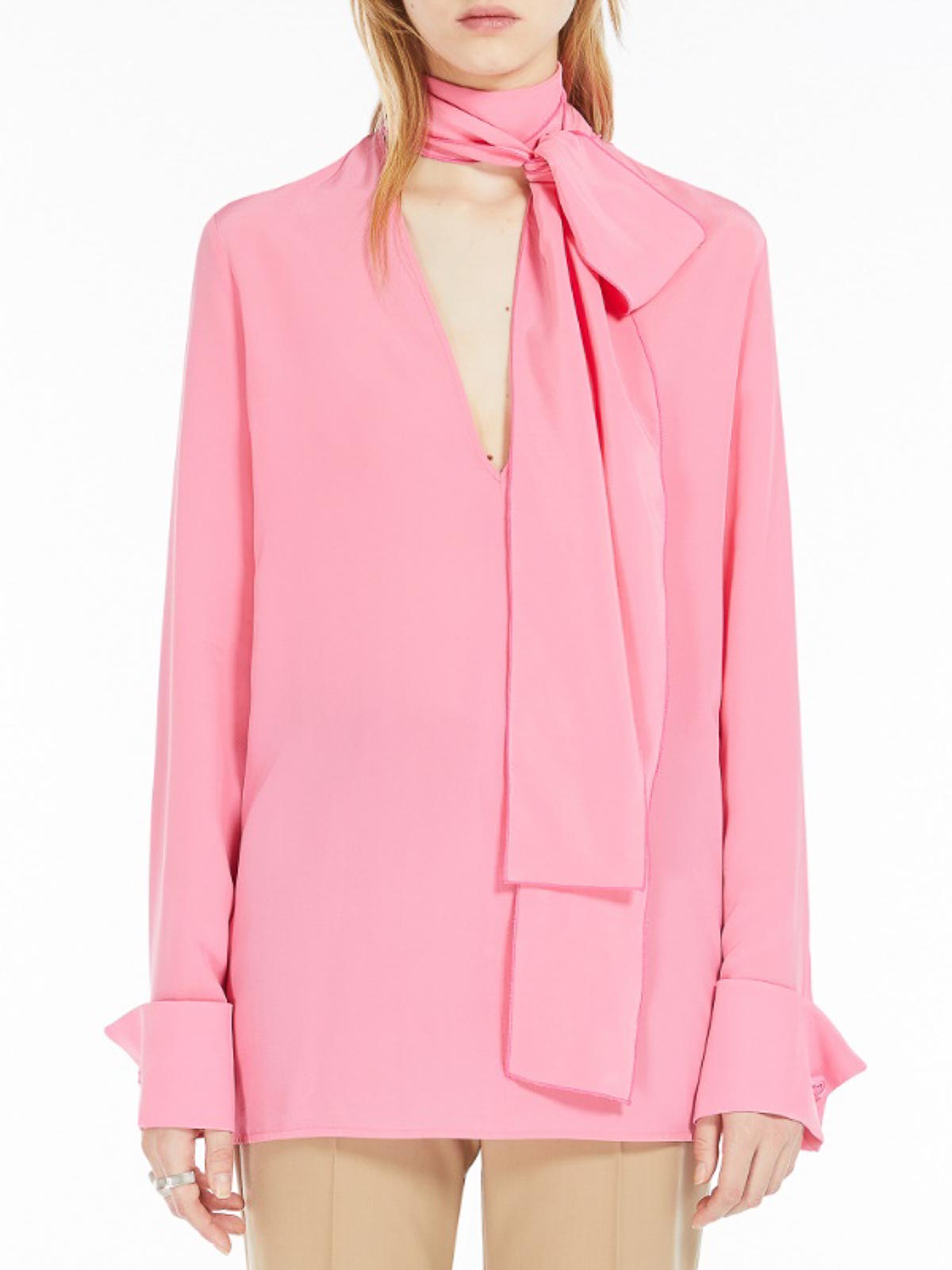 Silk Blouse With Sash 2422196021650036 (Sportmax / シャツ・ブラウス ) | Sportmax (スポーツマックス)(2)