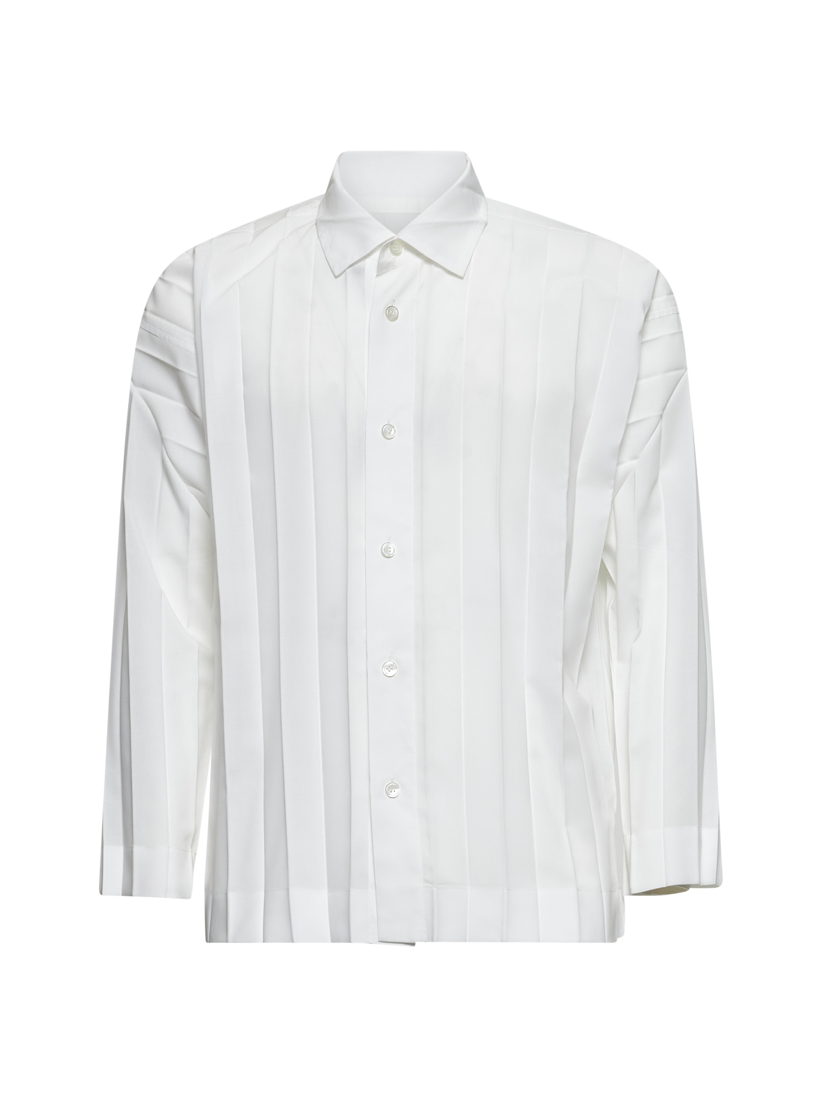 HOMME PLISSE ISSEY MIYAKE Shirts White FJ30601 (HOMME PLISSÉ ISSEY MIYAKE / シャツ・ブラウス ) | HOMME PLISSÉ ISSEY MIYAKE (オムプリッセ イッセイ ミヤケ)