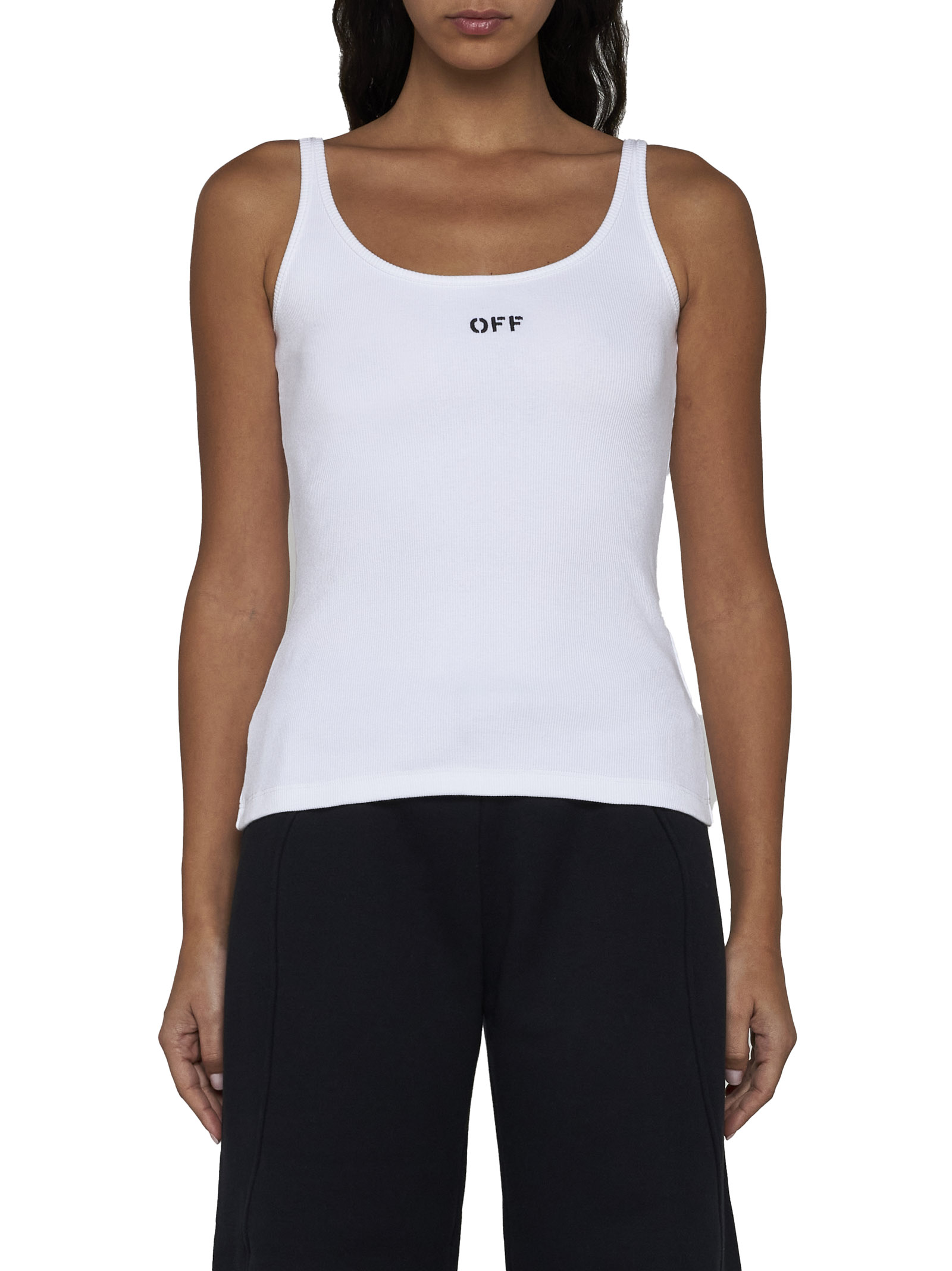 Off White T-shirts and Polos White OWAD072C99JER0020110 (Off-White / タンクトップ・キャミソール ) | Off-White (オフホワイト)(2)