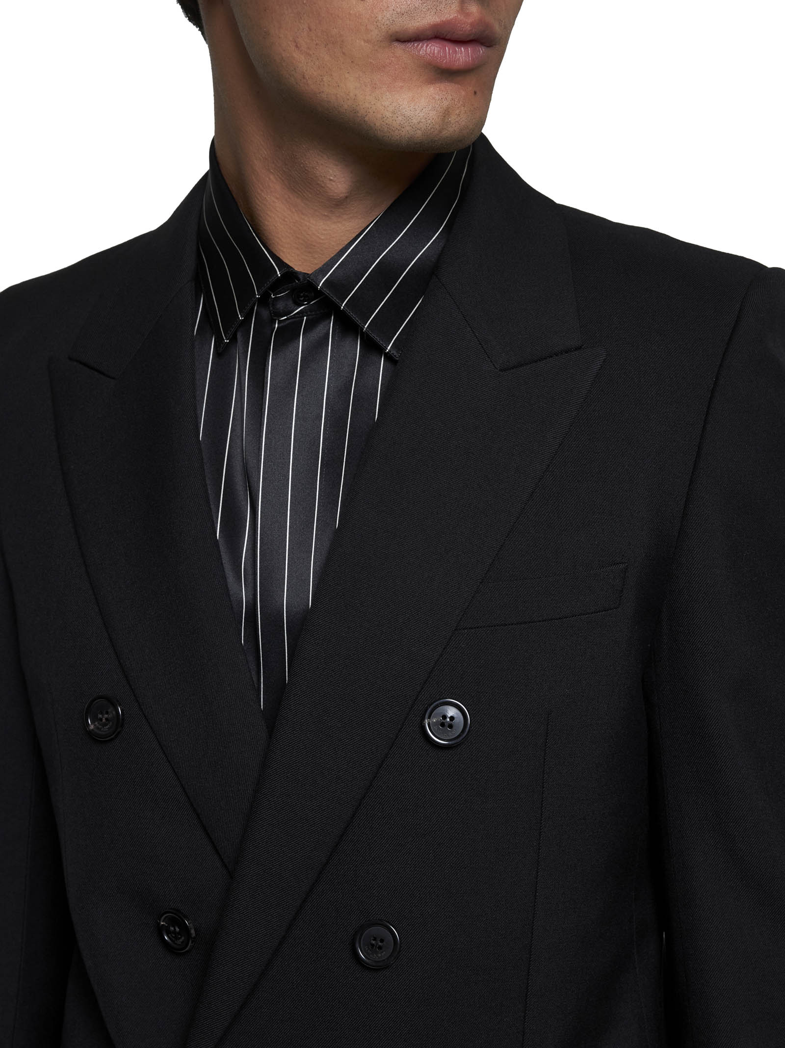 Saint Laurent Jackets Black 801873Y404W1000 (Saint Laurent / ブレザー・ジャケット ) | Saint Laurent (サンローラン)(4)