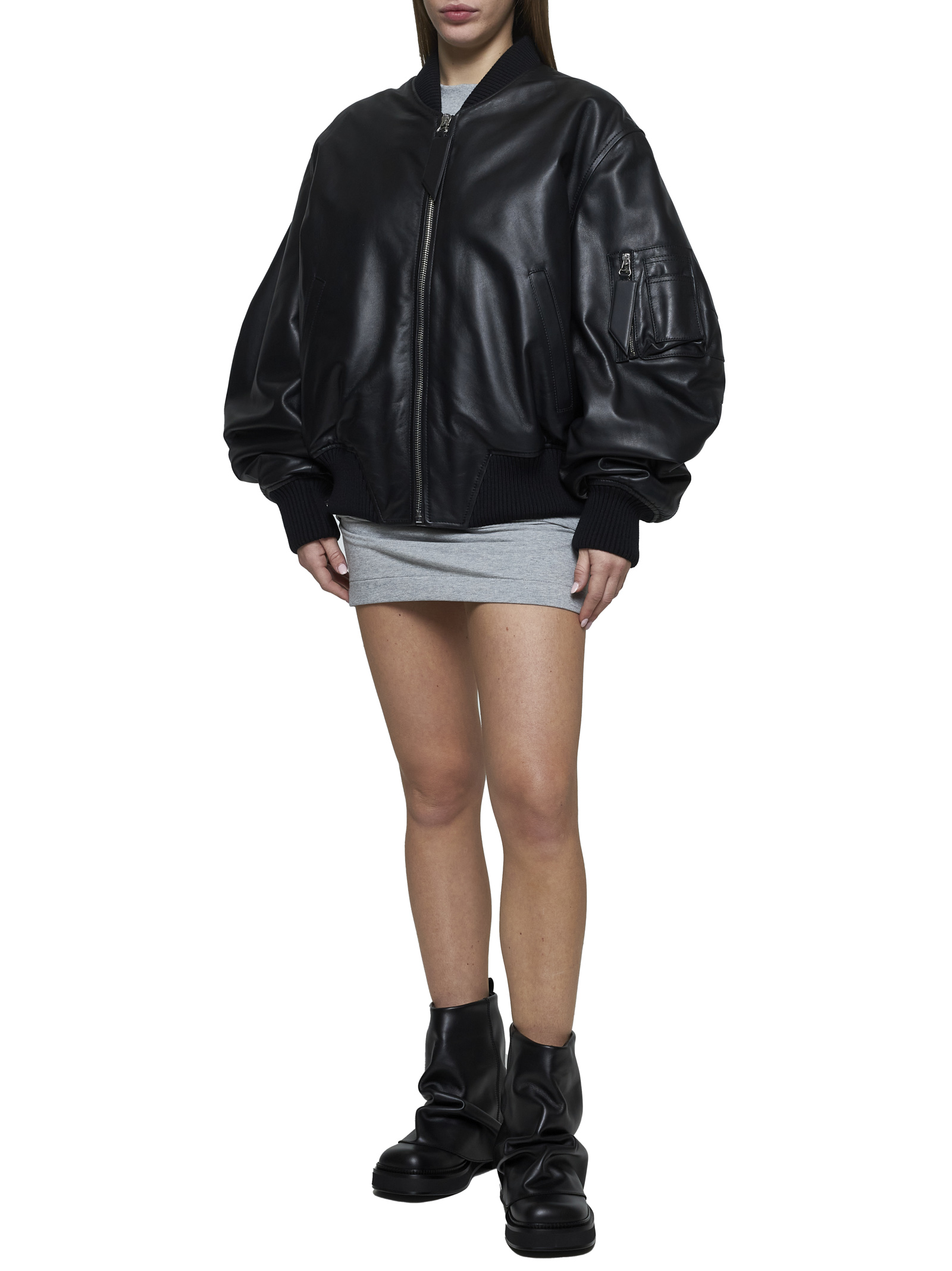 The Attico Coats Black 250WCB00004LBT128AA100 (THE ATTICO / レザー&ファージャケット・コート ) | THE ATTICO (ジ・アティコ)(1)