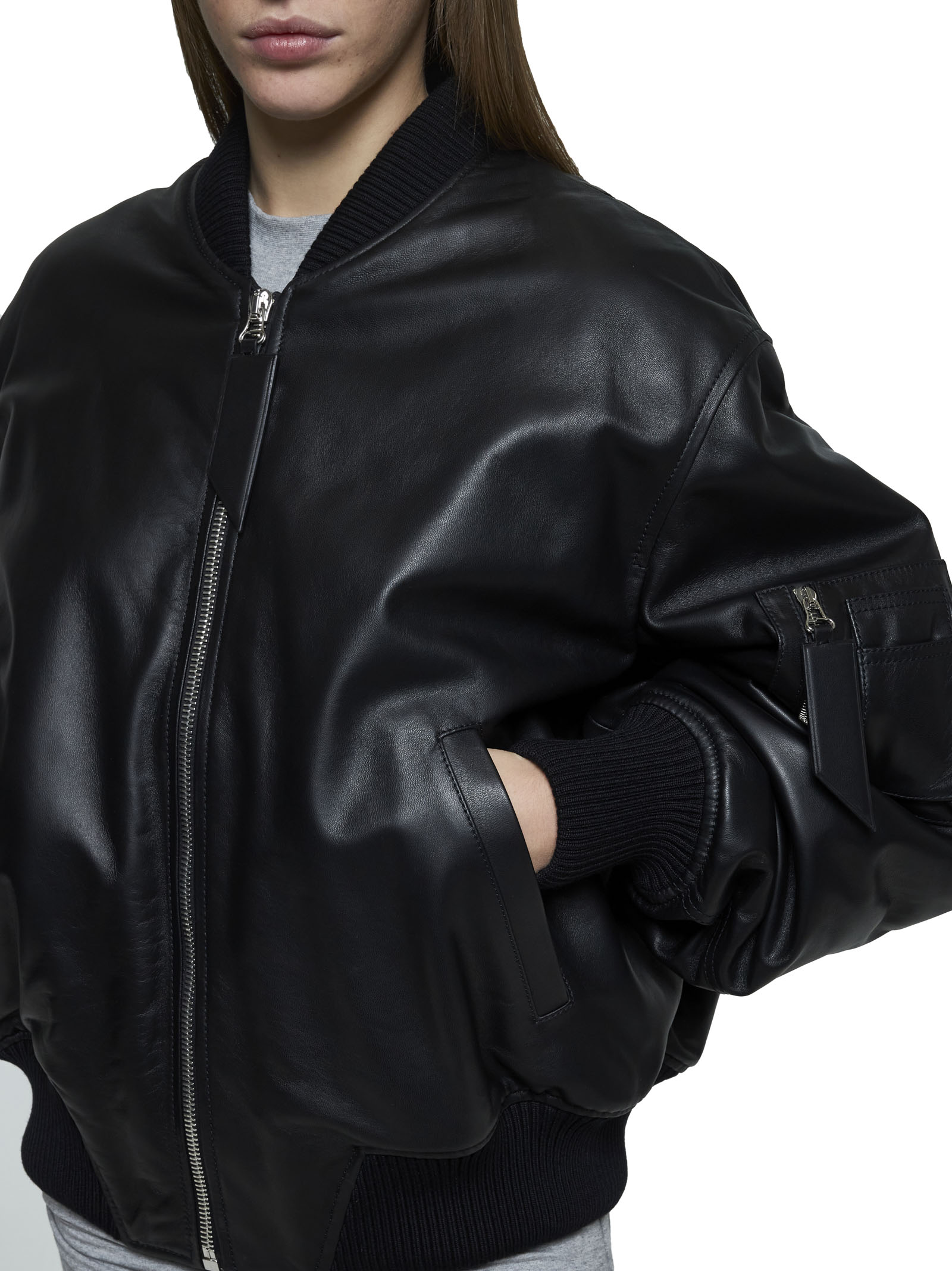 The Attico Coats Black 250WCB00004LBT128AA100 (THE ATTICO / レザー&ファージャケット・コート ) | THE ATTICO (ジ・アティコ)(4)