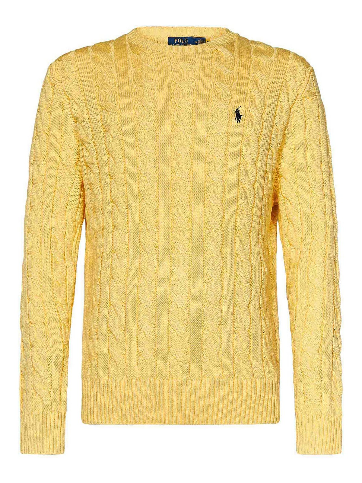 Yellow Cotton Cable-Knit Crewneck Sweater Wit 710775885004 (Polo Ralph Lauren / ニット・セーター・カーディガン ) | Polo Ralph Lauren (ポロ ラルフ ローレン)