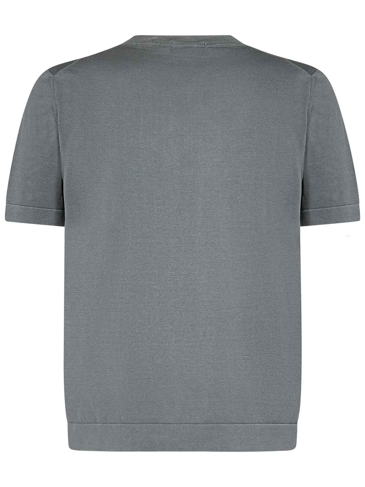 Gray Crew Neck T-Shirt D0GF100669 (Drumohr / Tシャツ・カットソー ) | Drumohr (ドルモア)(1)