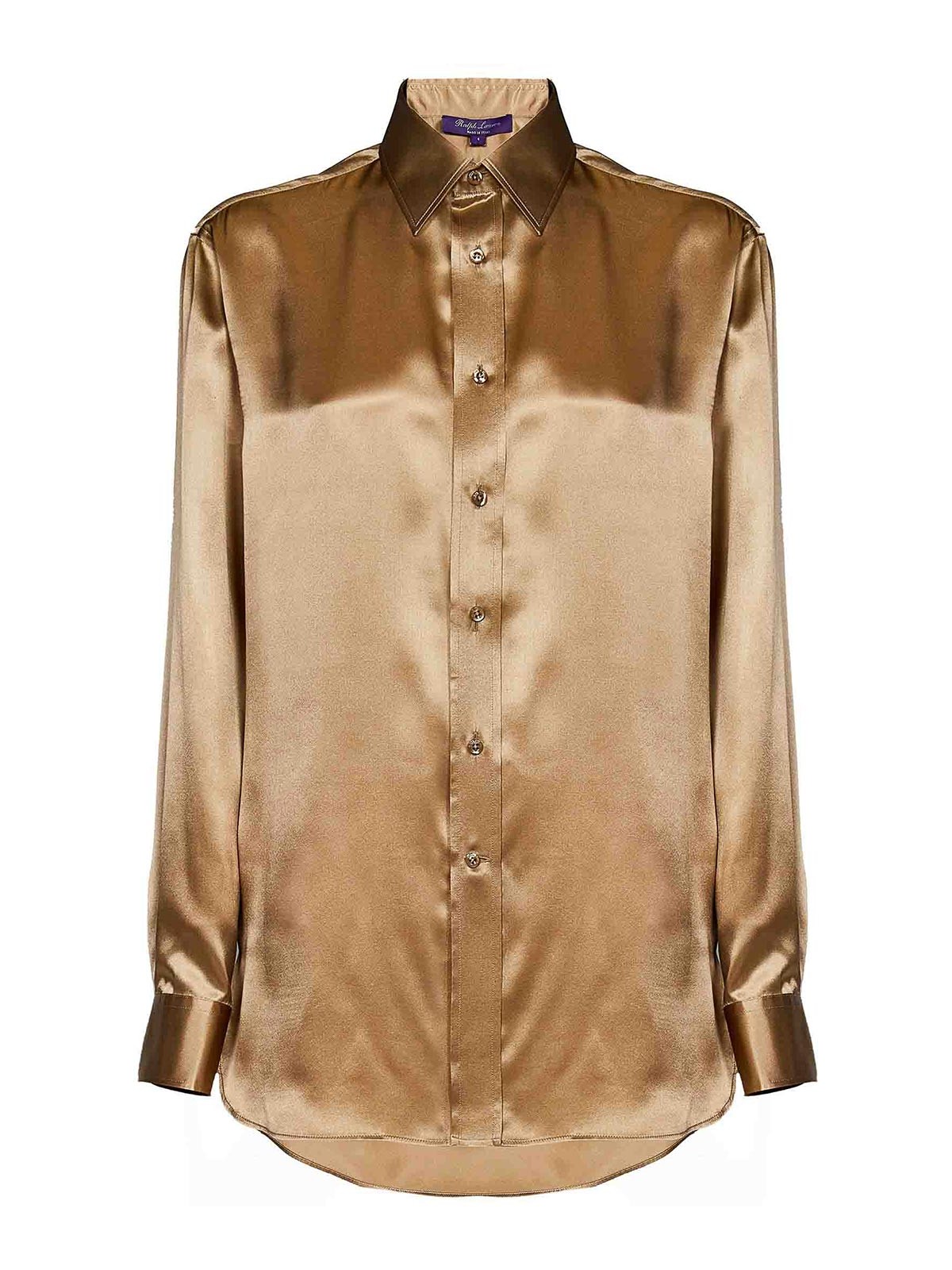 Gold Silk Shirt 290966327001 (RALPH LAUREN / シャツ・ブラウス ) | RALPH LAUREN (ラルフ ローレン)
