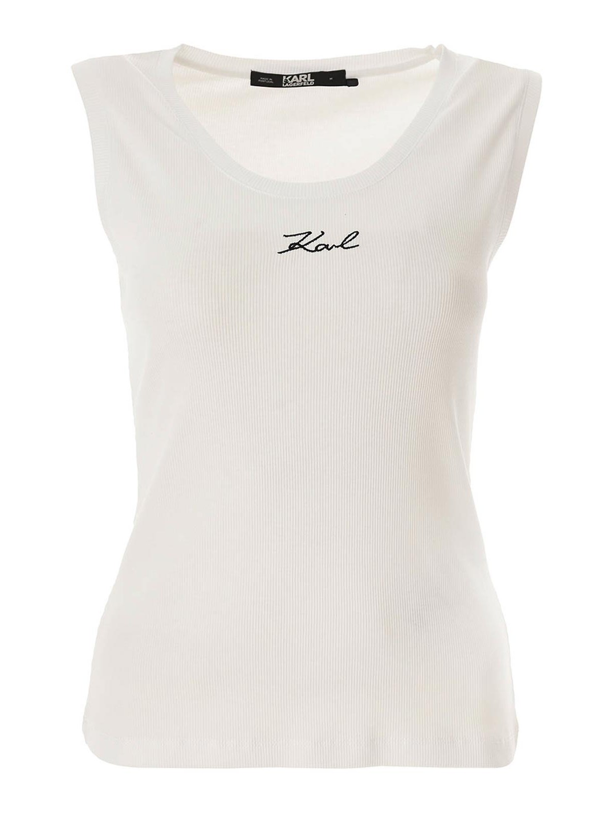 Logo Rib Tank Top 241W1712100 (KARL LAGERFELD / タンクトップ・キャミソール ) | KARL LAGERFELD (カール・ラガーフェルド)