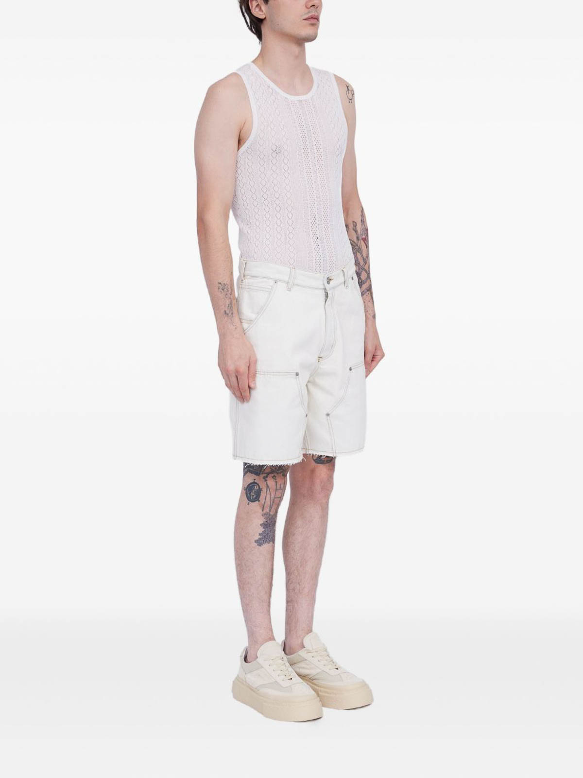 Shorts denim with numerical graphics SH2MU0012M30018963 (MM6 Maison Margiela / ショートパンツ ) | MM6 Maison Margiela (エムエムシックス)(1)
