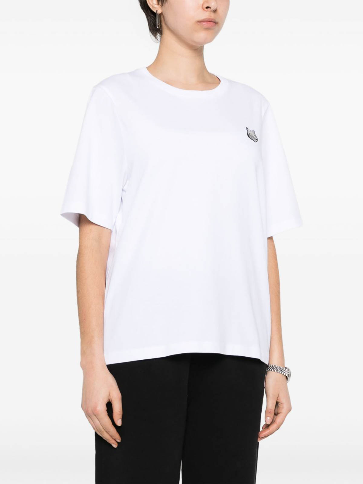T-shirt with Fox application MW00111KJ0119P100WHITE (Maison Kitsuné / Tシャツ・カットソー ) | Maison Kitsuné (メゾン キツネ)(4)