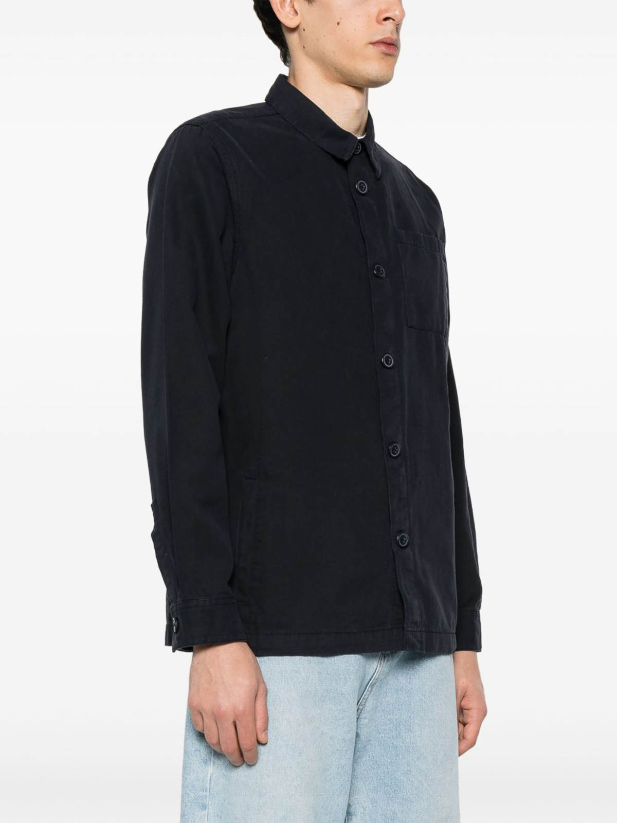 Blue Cotton Shirt With Pocket MOS0281NY91 (Barbour / シャツ・ブラウス ) | Barbour (バブアー)(3)