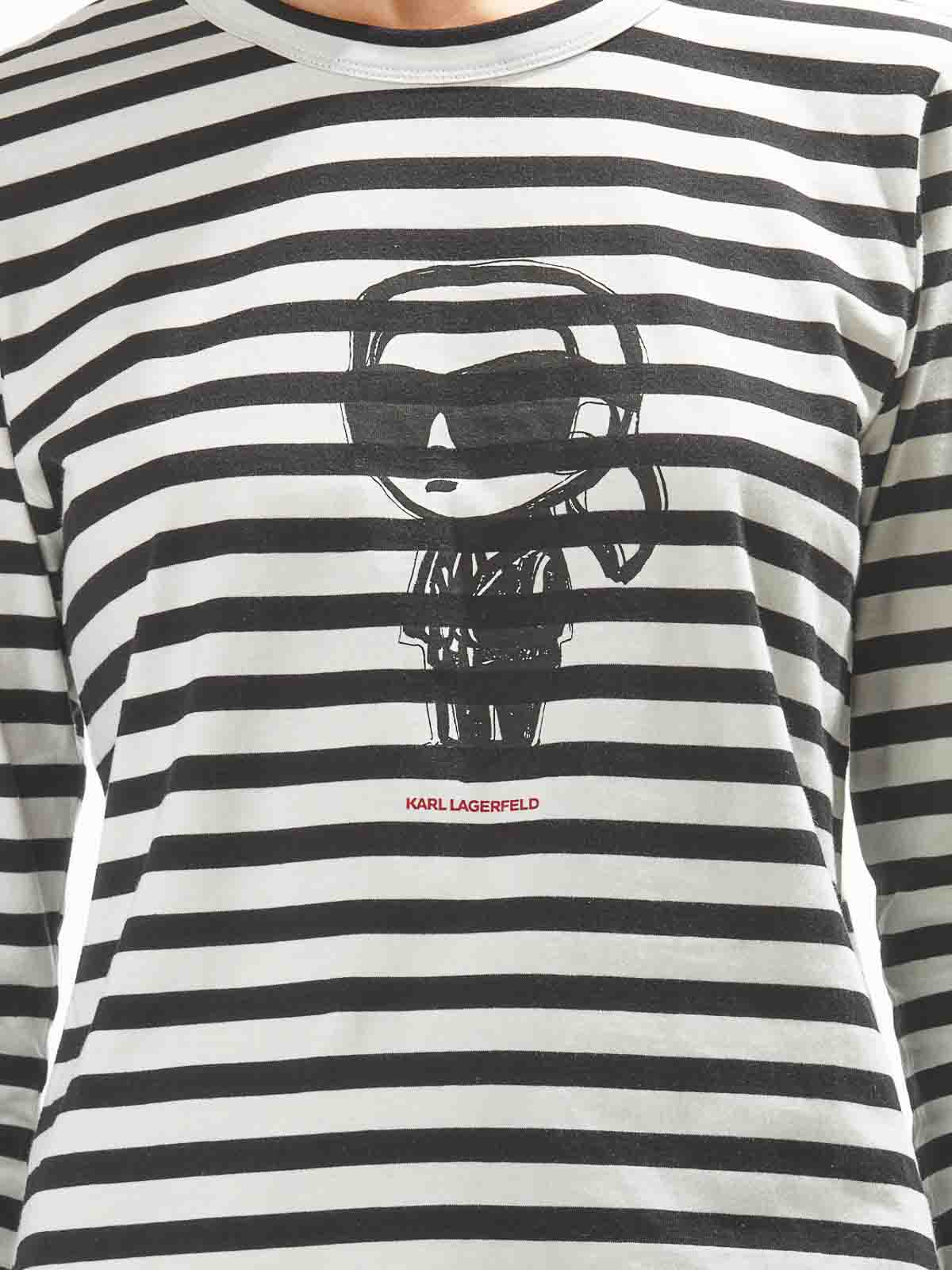 Ikon Print Stripe Lslv Top A1W171379335 (KARL LAGERFELD / Tシャツ・カットソー ) | KARL LAGERFELD (カール・ラガーフェルド)(4)