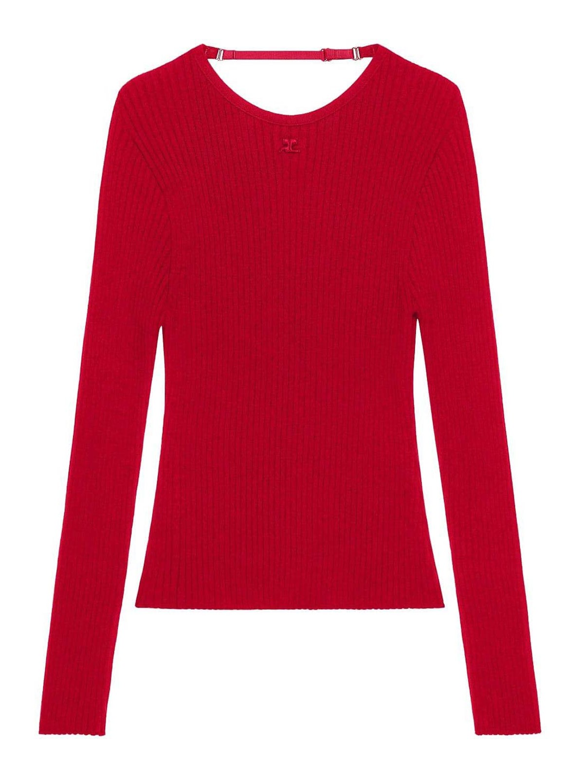 Lingerie Strap Rib Knit Sweater 125MPU105FI00014015 (Courrèges / ニット・セーター・カーディガン ) | Courrèges (クレージュ)