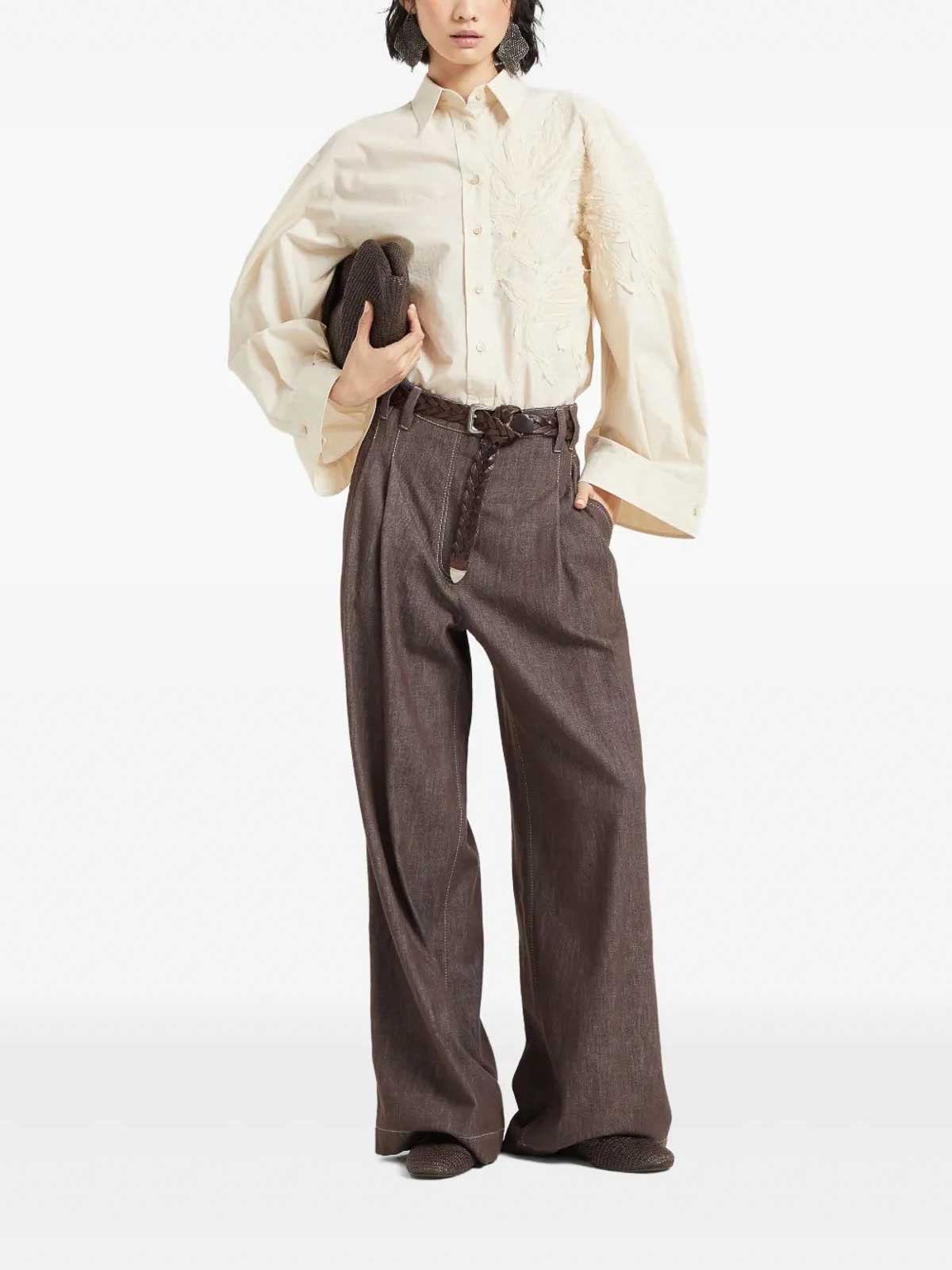 Flora Applique Shirt M0F79RJ506C2869 (Brunello Cucinelli / シャツ・ブラウス ) | Brunello Cucinelli (ブルネロ・クチネリ)(2)