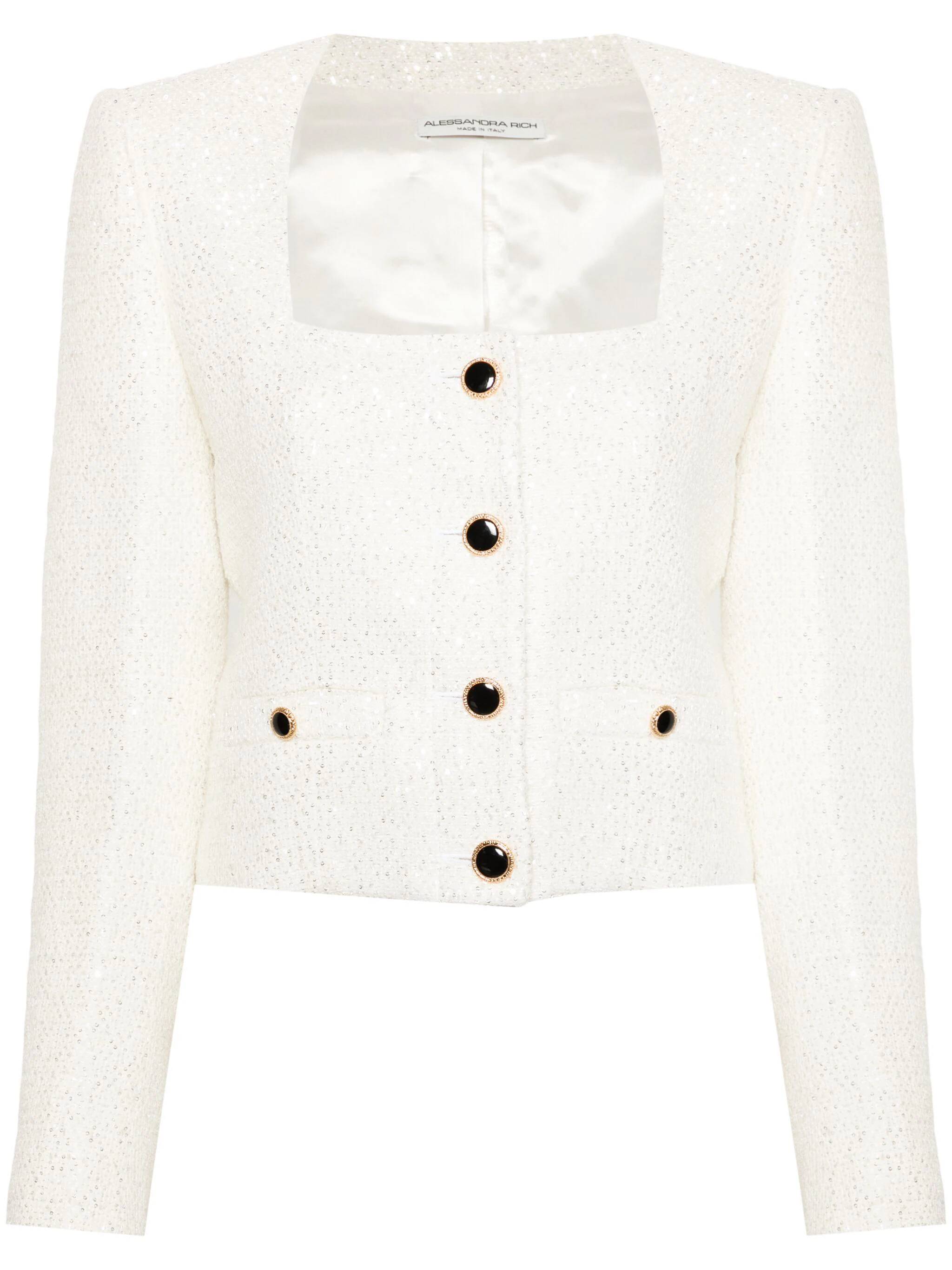 Alessandra Rich Jackets White FABX3839F43640822 (ALESSANDRA RICH / ブレザー・ジャケット ) | ALESSANDRA RICH (アレッサンドラ リッチ)
