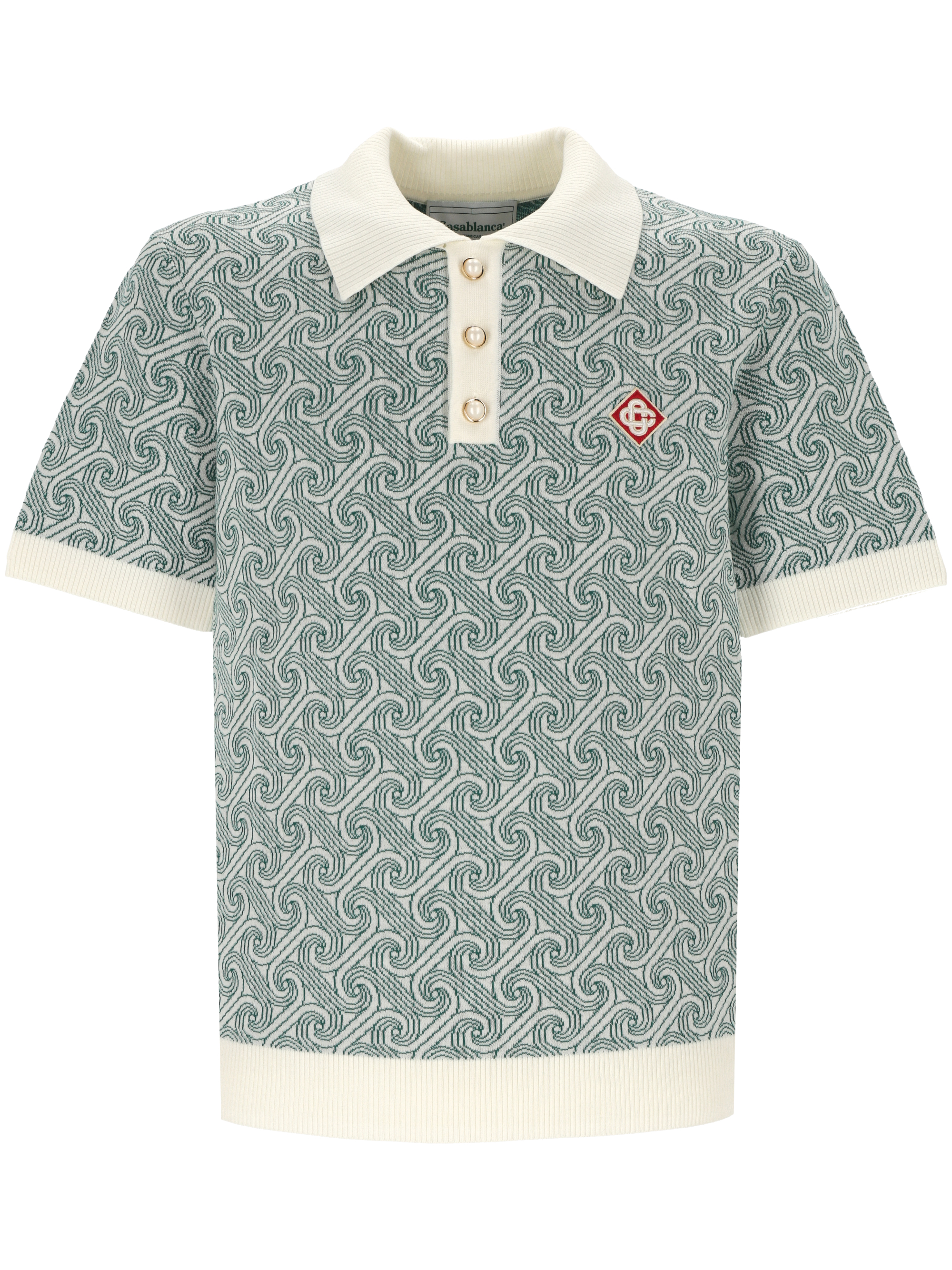Casablanca T-shirts and Polos Light Blue MF24KW80701COLUMNMONOGRAM (Casablanca / ポロシャツ ) | Casablanca (カサブランカ)