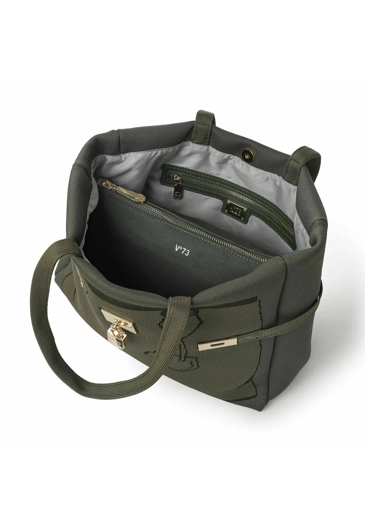 V°73 Bags.. Green 73BS6UN01MILITARE (V°73 / トートバッグ ) | V°73 (ヴィ セッタンタトレ)(3)