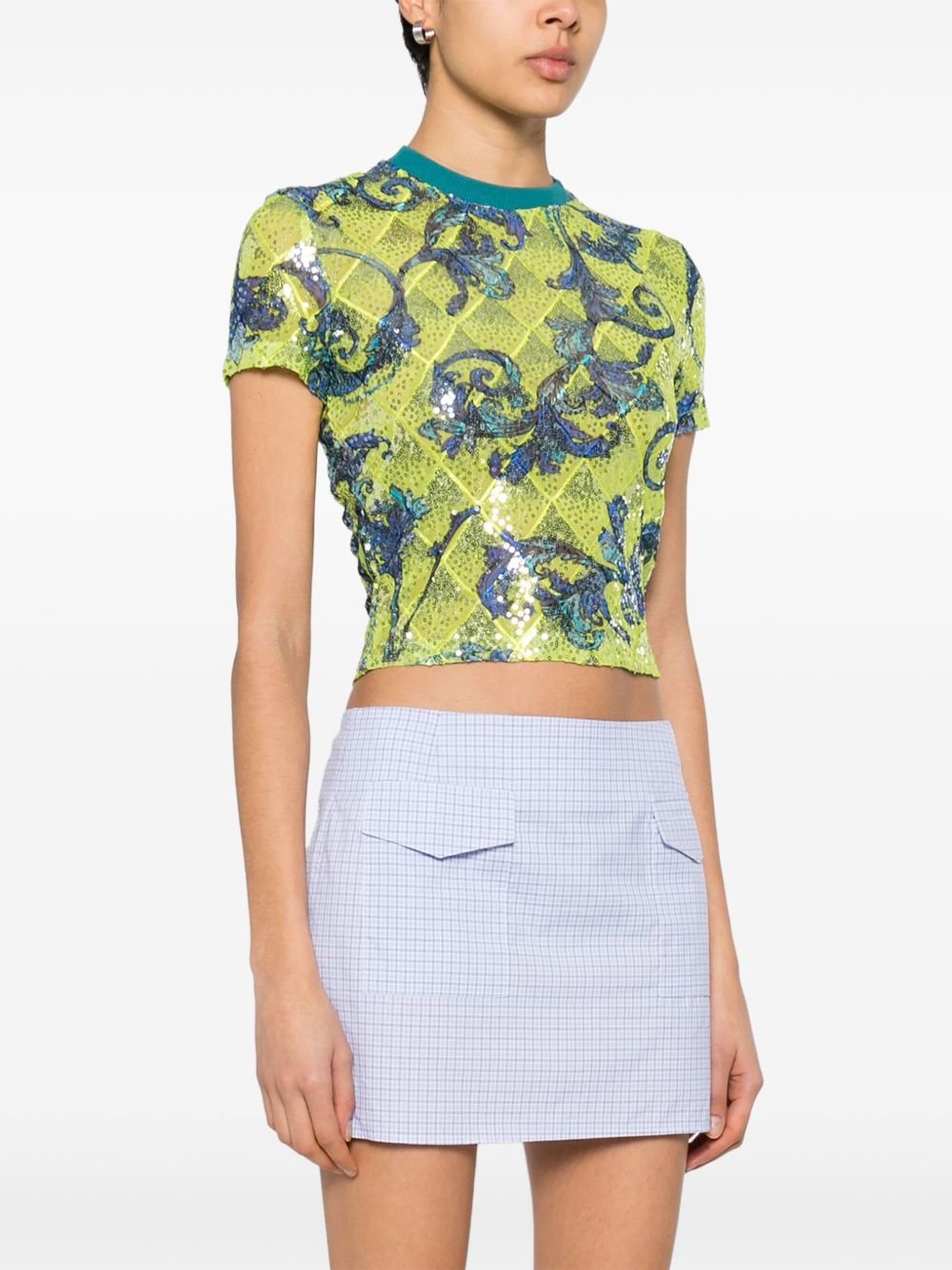 VERSACE JEANS COUTURE T-shirts and Polos Green 78HAH602JS443166 (VERSACE JEANS COUTURE / Tシャツ・カットソー ) | VERSACE JEANS COUTURE (ヴェルサーチェ ジーンズ クチュール)(1)