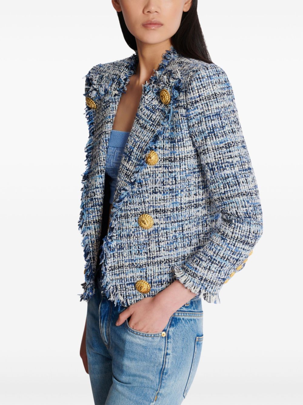 Balmain Jackets Blue EF1SC240CF776FC (Balmain / スーツ・ジャケット ) | Balmain (バルマン)(2)