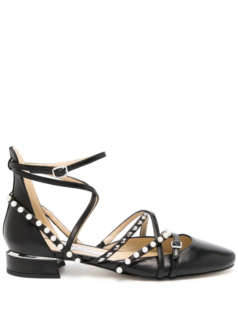 Jimmy Choo Flat shoes Black CELESTIA25AXDBLACKSILVER (JIMMY CHOO / フラットシューズ ) | JIMMY CHOO (ジミー チュウ)