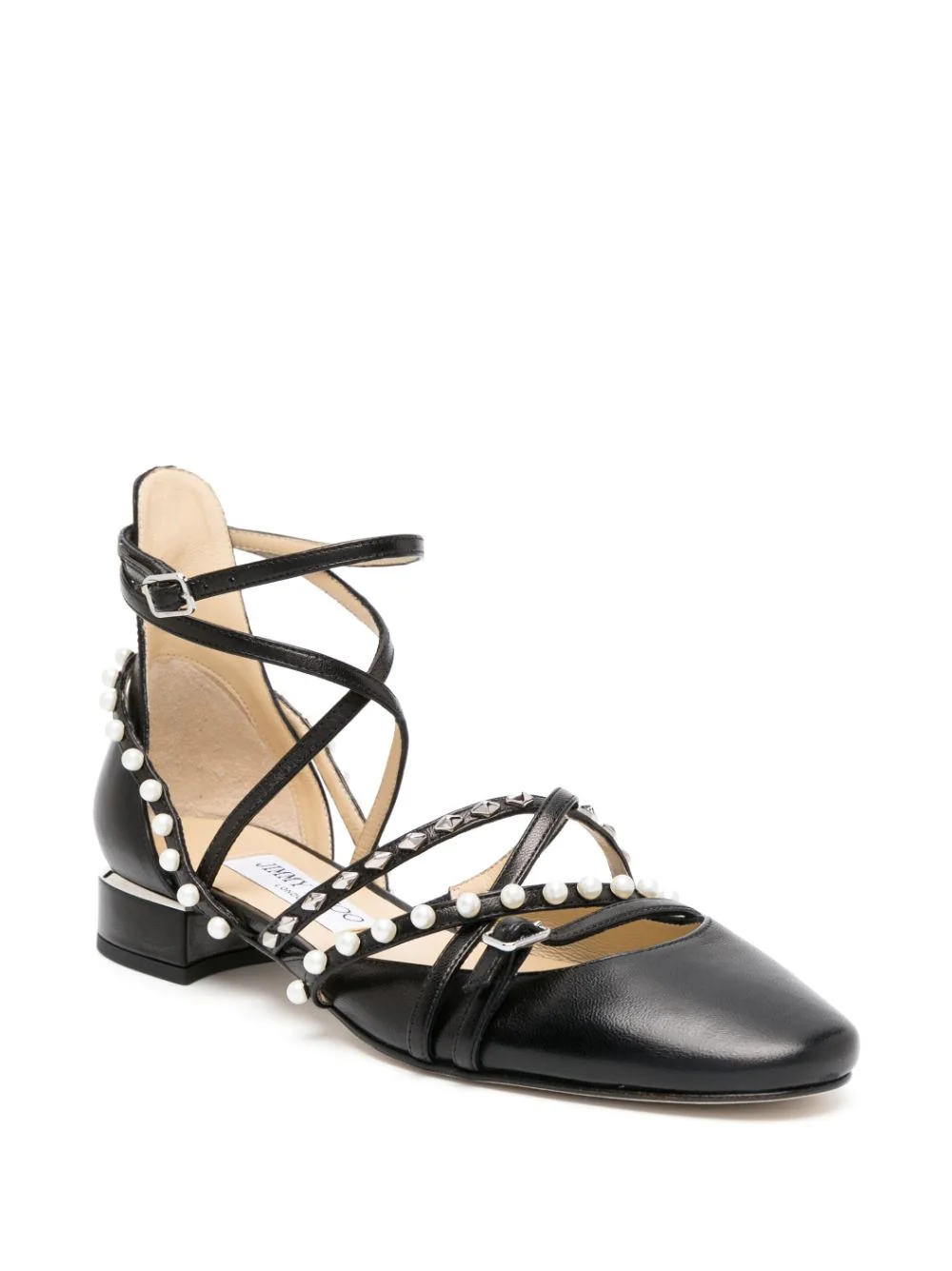 Jimmy Choo Flat shoes Black CELESTIA25AXDBLACKSILVER (JIMMY CHOO / フラットシューズ ) | JIMMY CHOO (ジミー チュウ)(1)