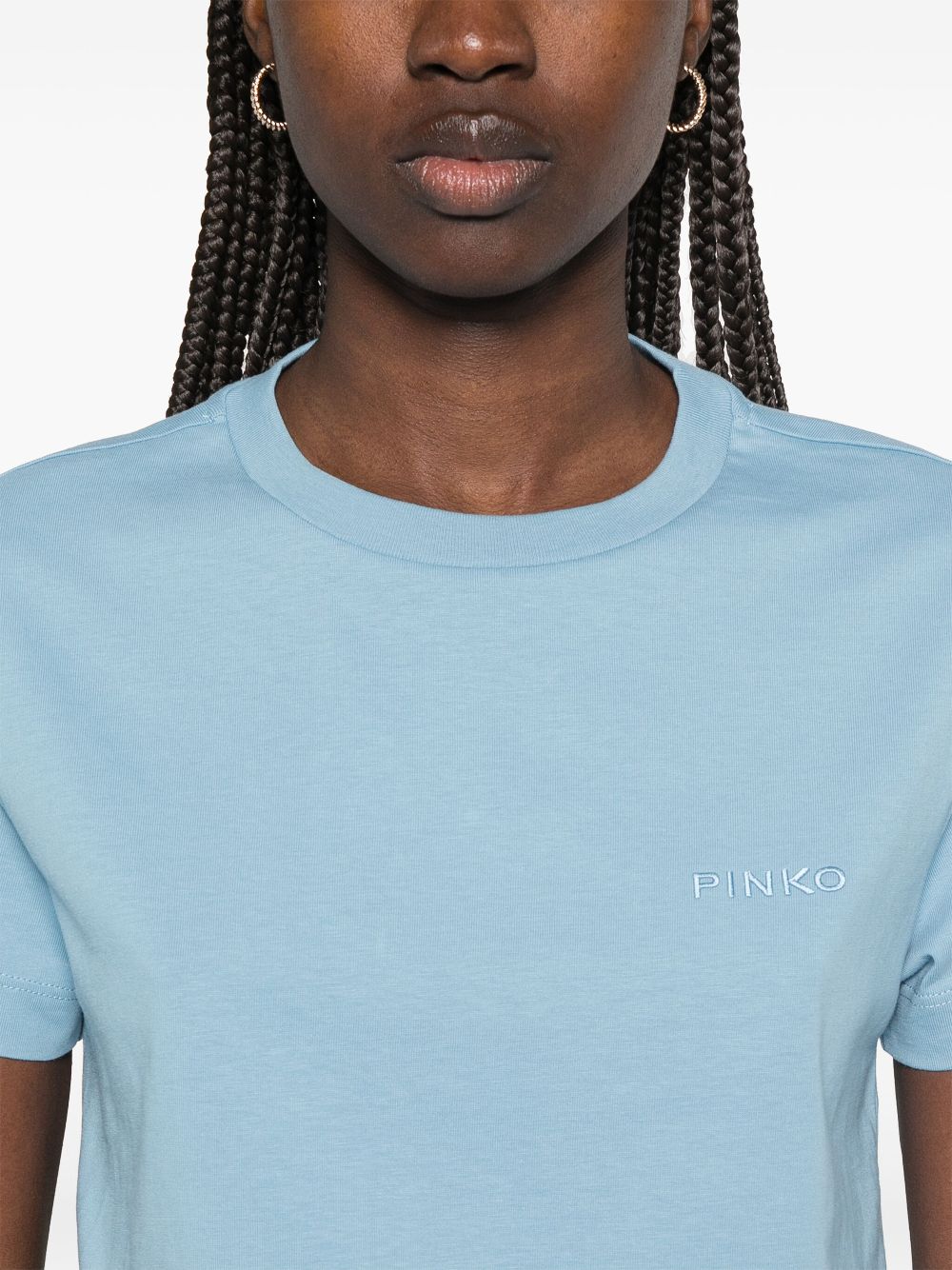 Pinko T-shirts and Polos Light Blue 101752A2HNSTARTE63 (PINKO / Tシャツ・カットソー ) | PINKO (ピンコ)(2)