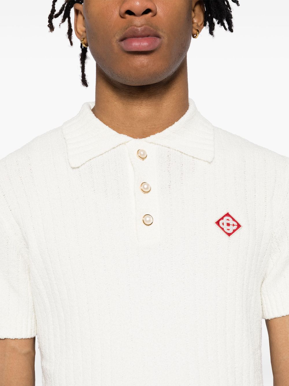 Casablanca T-shirts and Polos White MPS25KW78001 (Casablanca / ポロシャツ ) | Casablanca (カサブランカ)(1)
