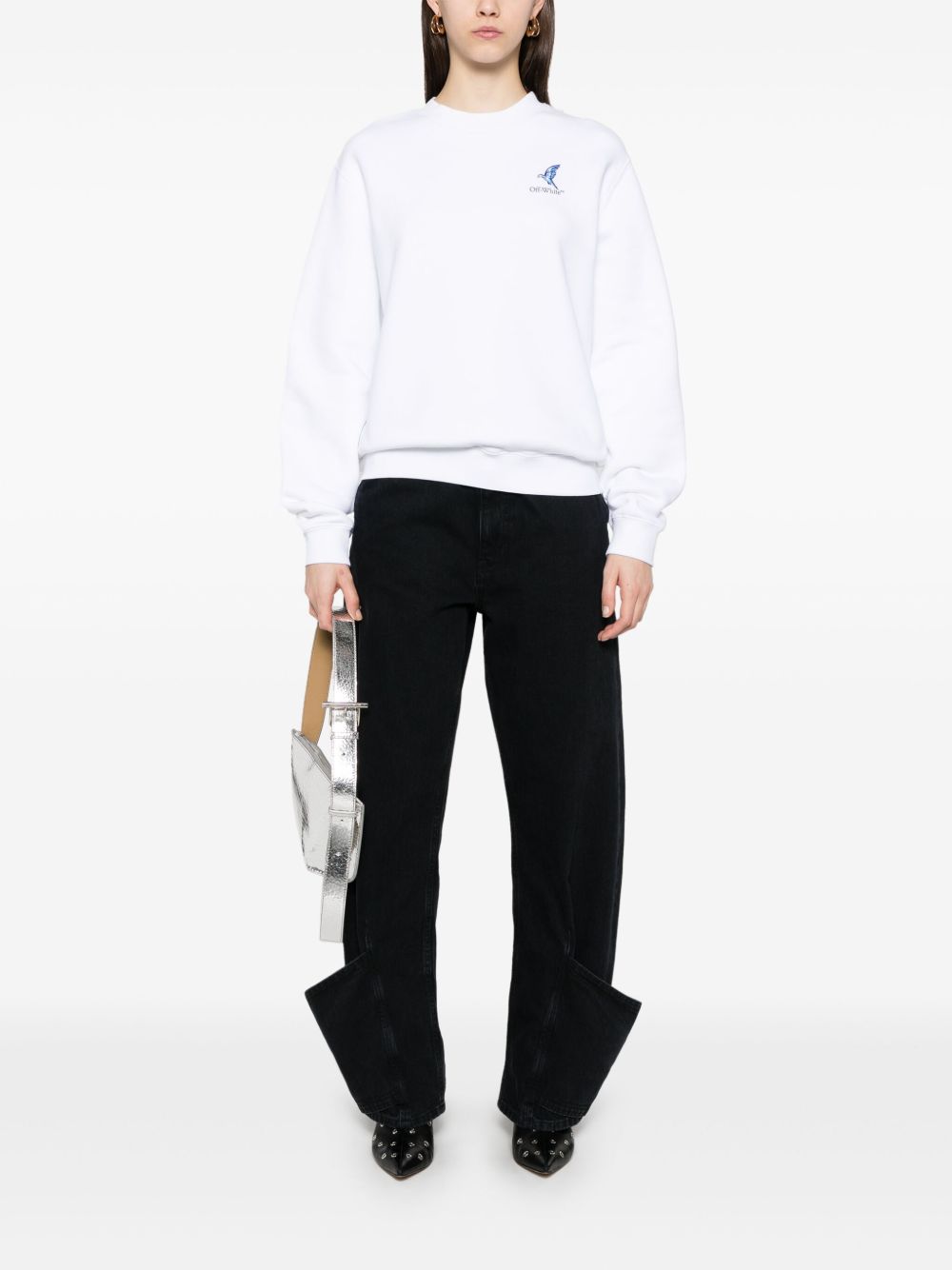 Off White Sweaters White OWBA055S25FLE0010110 (Off-White / スウェット・フーディー ) | Off-White (オフホワイト)(4)