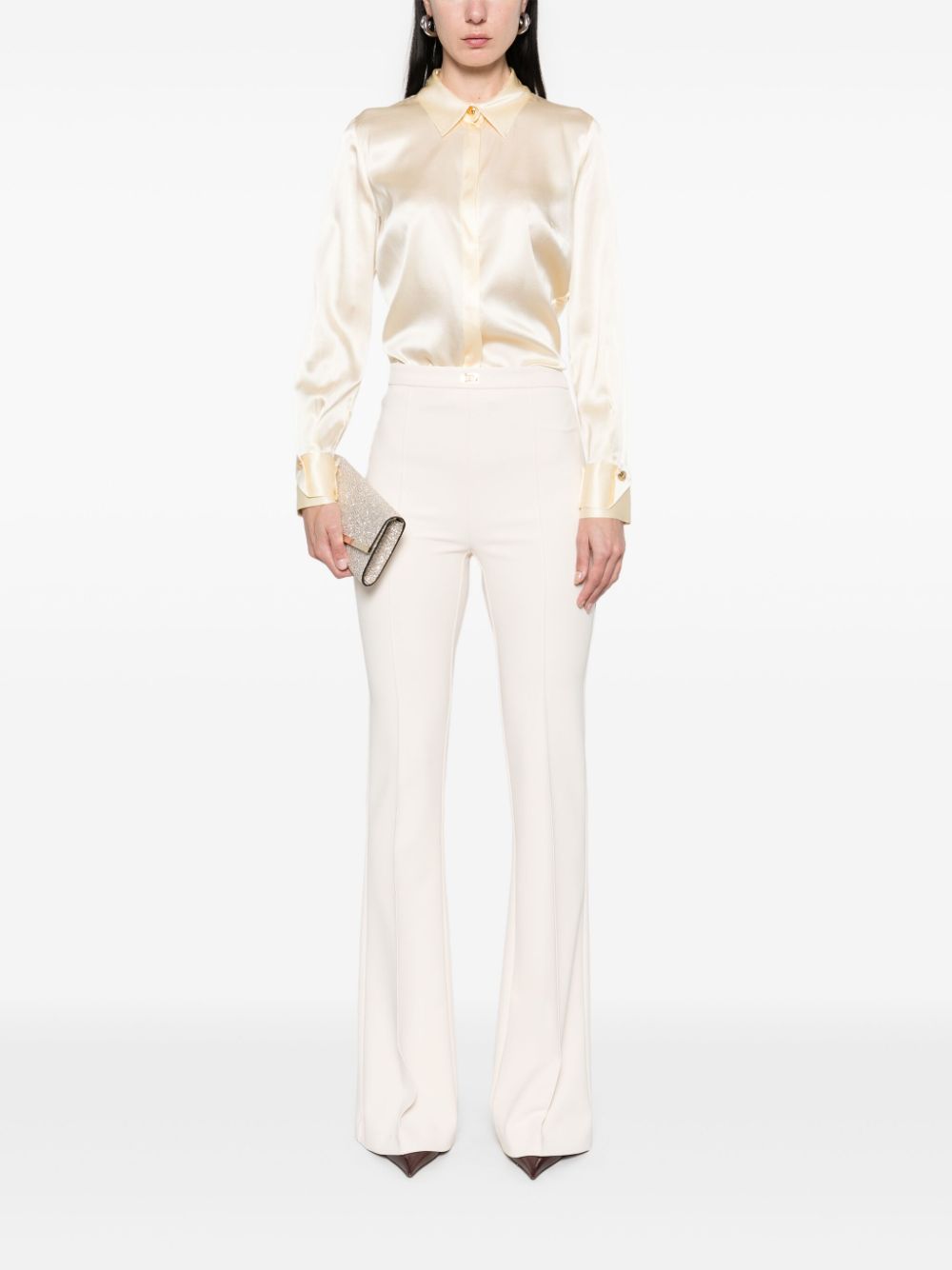 Elisabetta Franchi Trousers Cream PA07951E2193 (Elisabetta Franchi / パンツ ) | Elisabetta Franchi (エリザベッタ フランキ)(3)