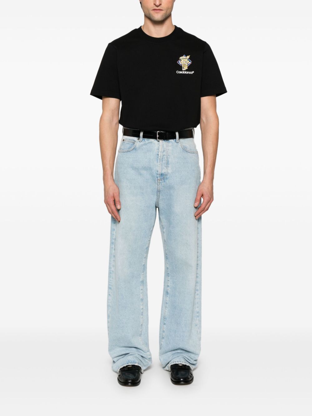 Casablanca T-shirts and Polos Black MPS25JTS00106 (Casablanca / Tシャツ・カットソー ) | Casablanca (カサブランカ)(1)