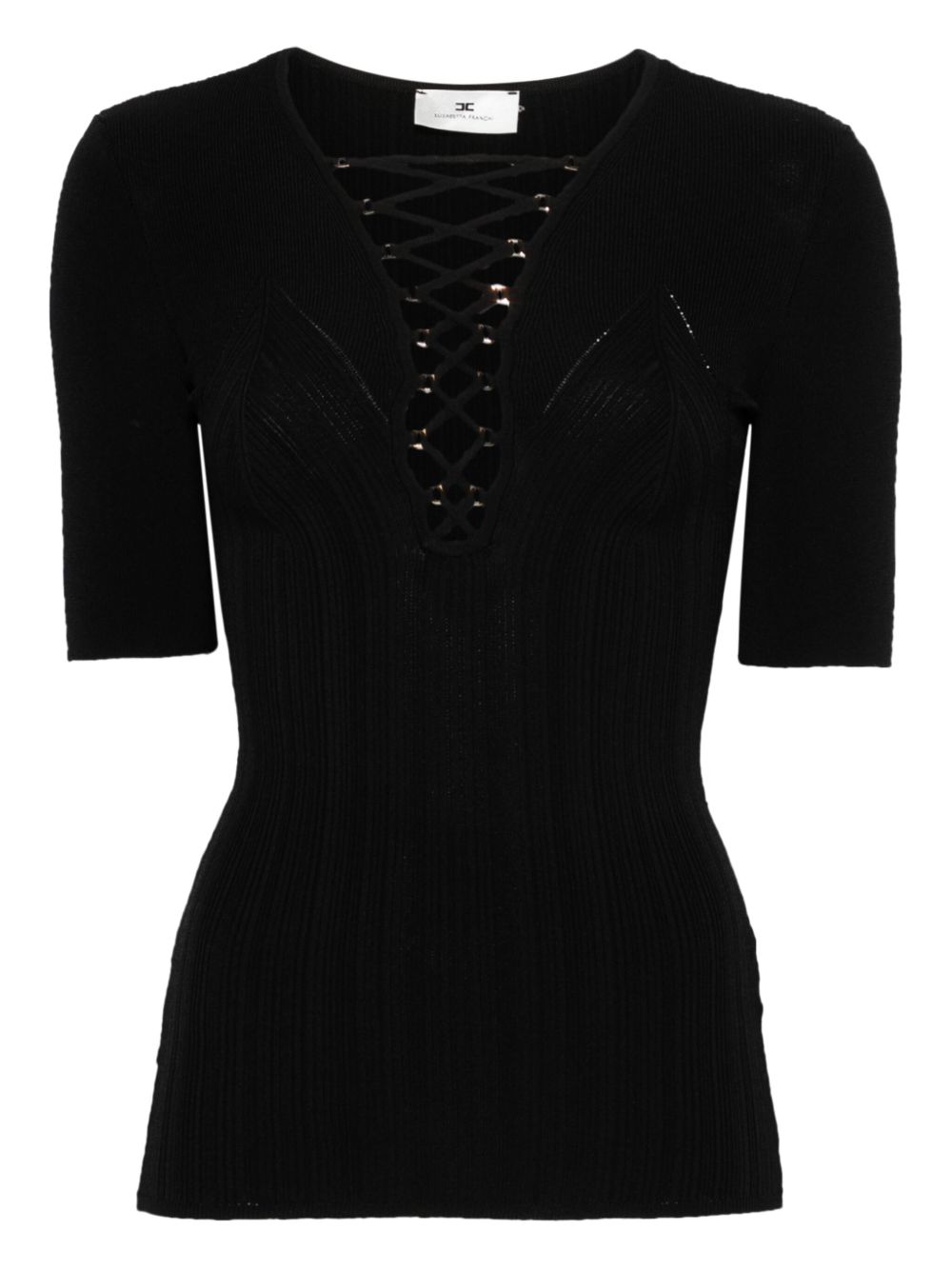 Elisabetta Franchi Top Black MK57B52E2110 (Elisabetta Franchi / Tシャツ・カットソー ) | Elisabetta Franchi (エリザベッタ フランキ)