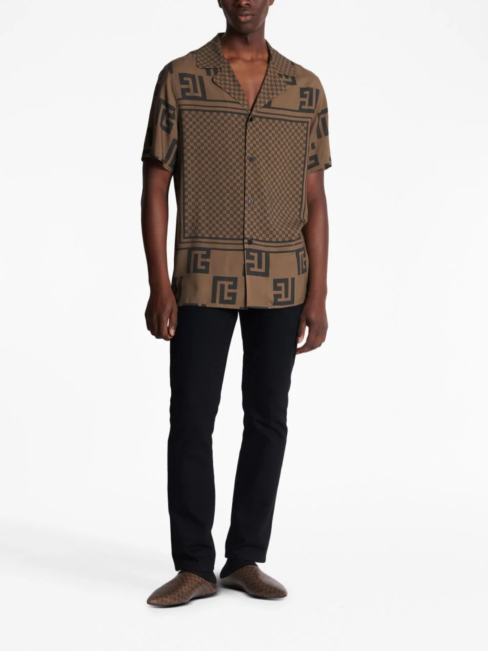 Balmain Shirts Brown BH0HN066VD89WFP (Balmain / シャツ・ブラウス ) | Balmain (バルマン)(1)