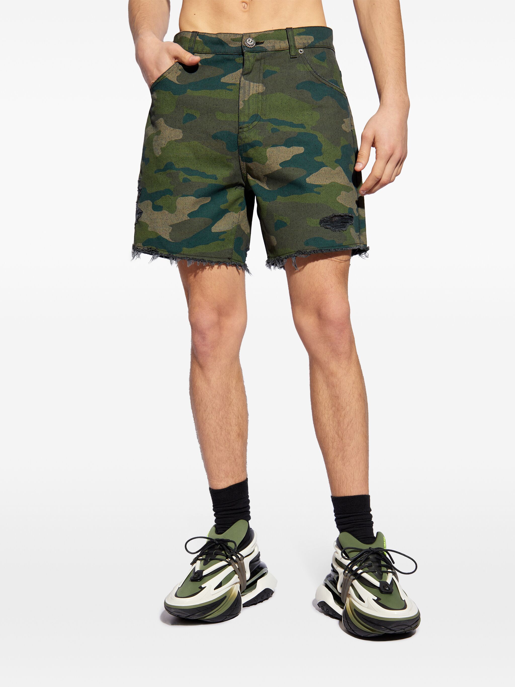 Balmain Shorts Green CH2MA025DE49UDF (Balmain / ショートパンツ ) | Balmain (バルマン)(2)