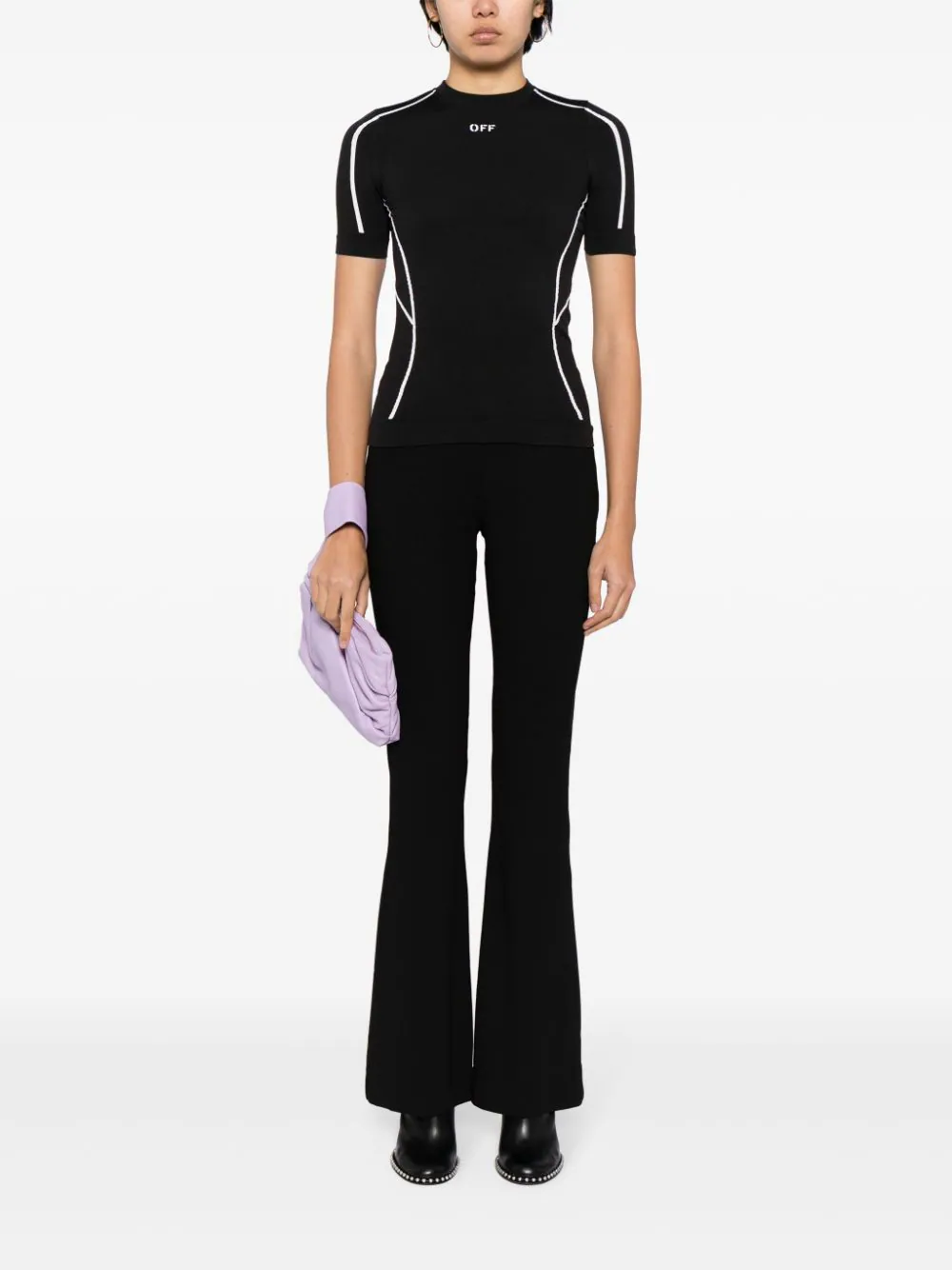 Off-White T-shirts and Polos Black OWVA047S24KNI0011001 (Off-White / Tシャツ・カットソー ) | Off-White (オフホワイト)(1)