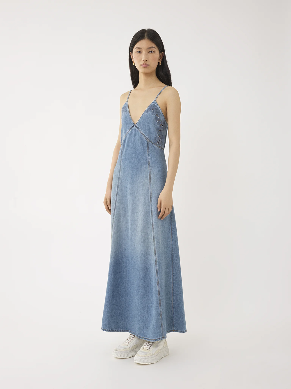 Chloè Dresses Blue CHC24SDR01152470 (Chloé / ワンピース・ドレス・オールインワン ) | Chloé (クロエ)(3)