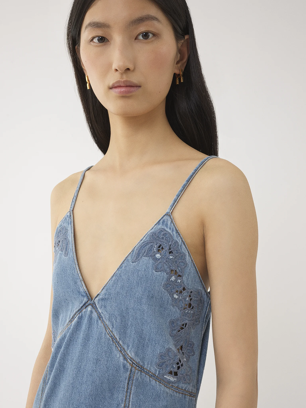 Chloè Dresses Blue CHC24SDR01152470 (Chloé / ワンピース・ドレス・オールインワン ) | Chloé (クロエ)(4)